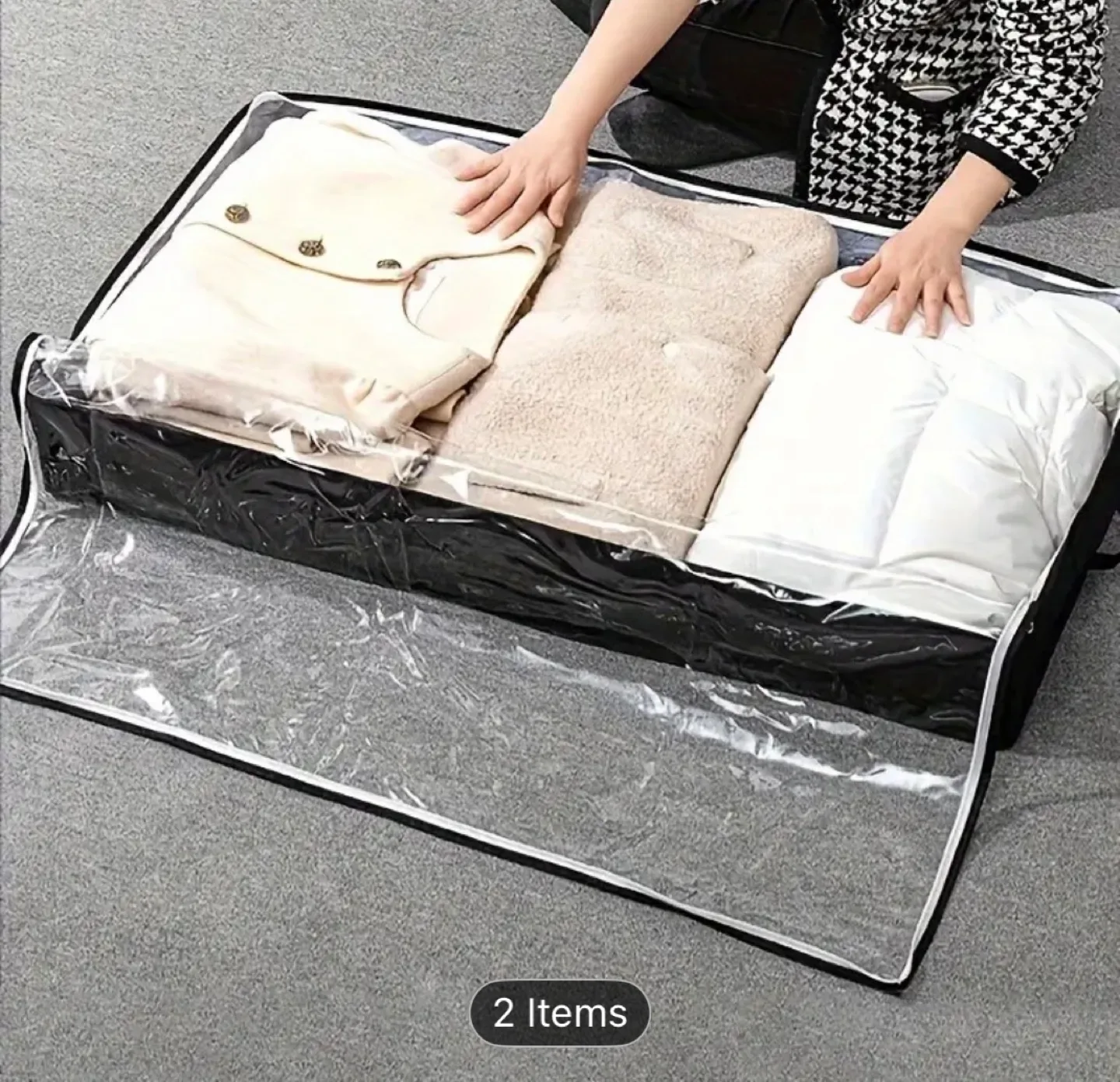 Under Bed Storage Bag - Grey - 99x49x13cm thumbnail