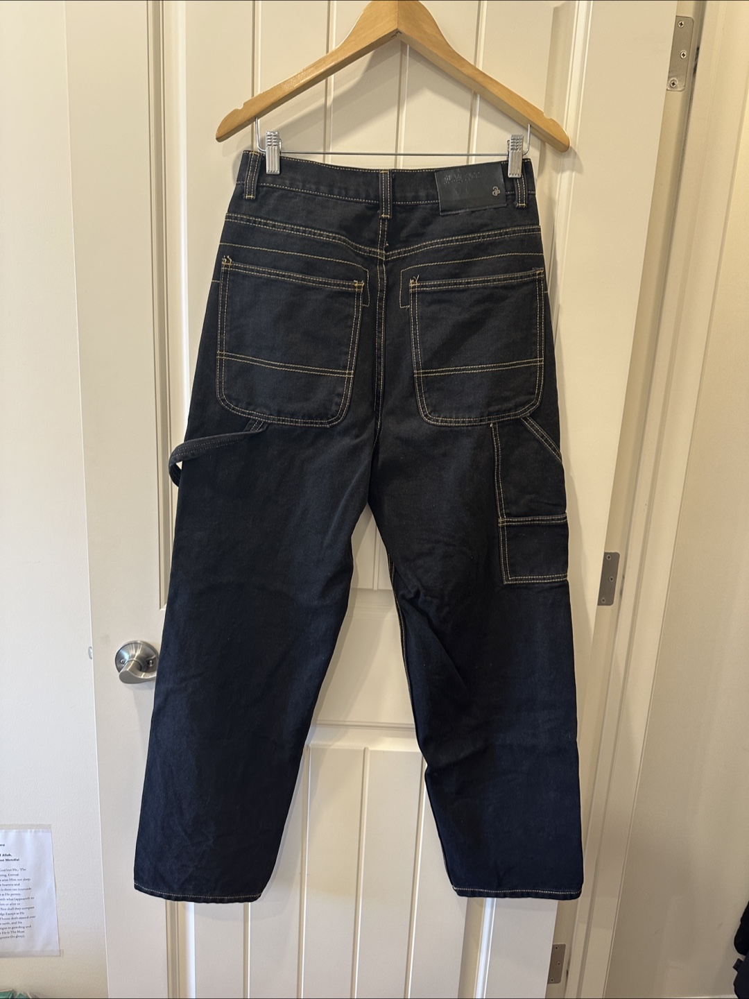 Blue Baggy Carpenter Pants – Contrast Stitch | Size 30 - photo 2