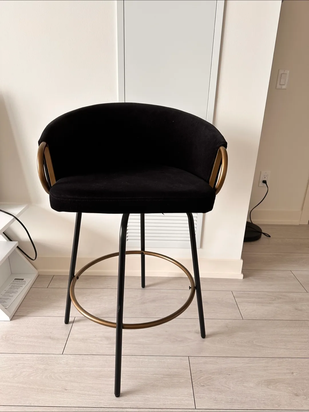Black Velvet Bar Stool  from bed bath and beyond only 1 thumbnail