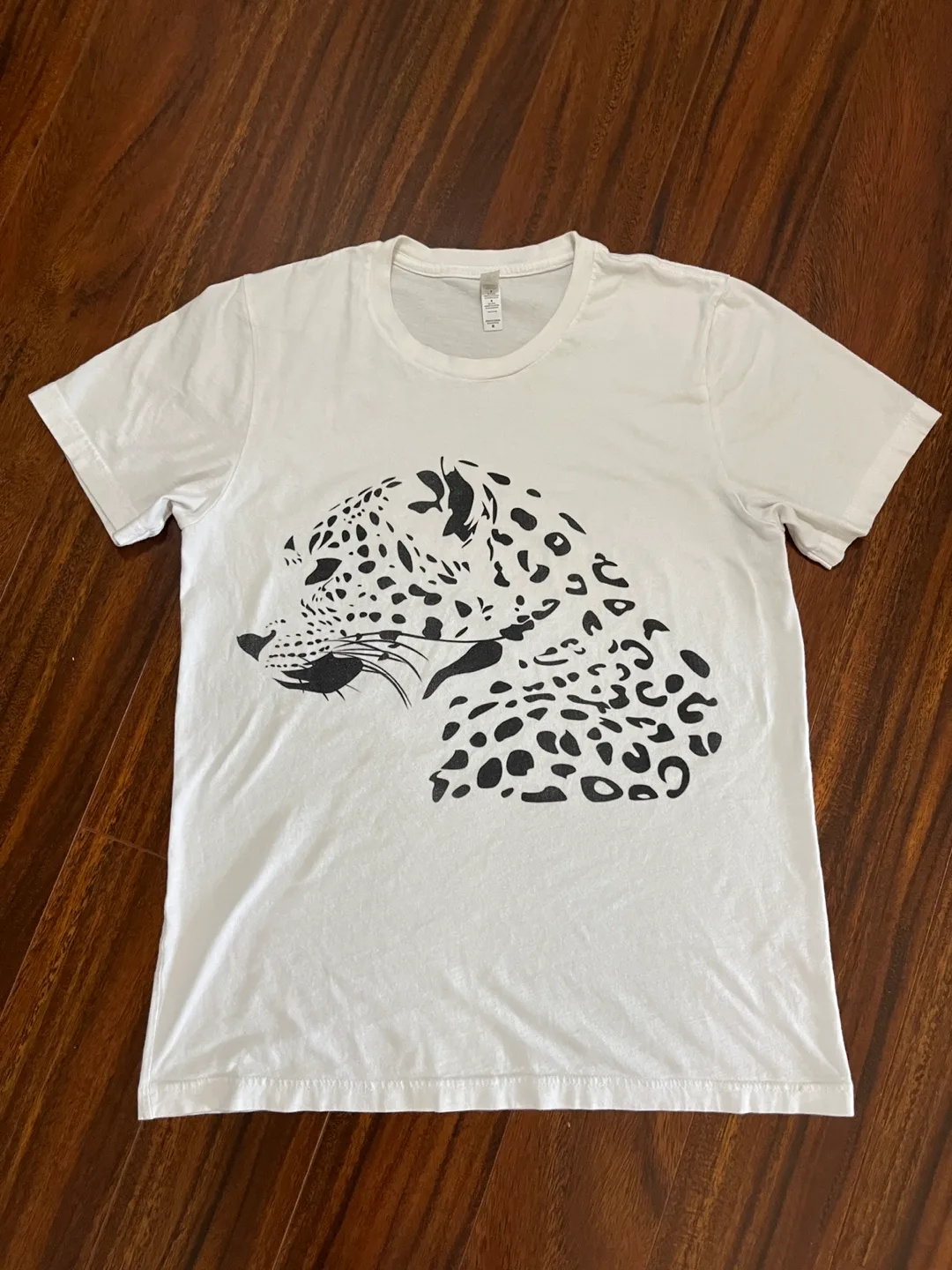 Bella Canvas unisex medium graphic T-shirt with leopard print thumbnail