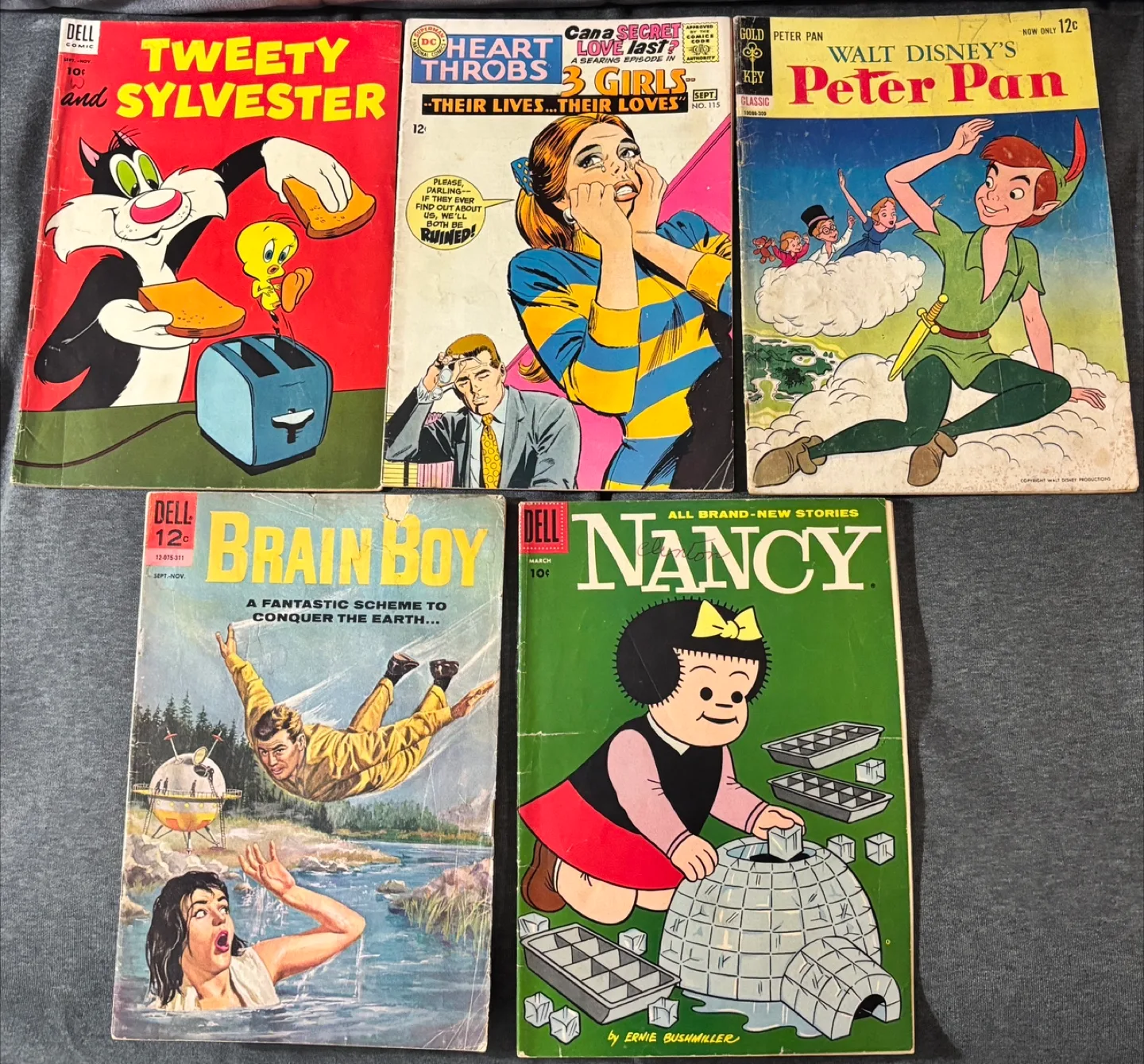$25 total for 5 comics from the 1950s-60s and free Deadpool! thumbnail