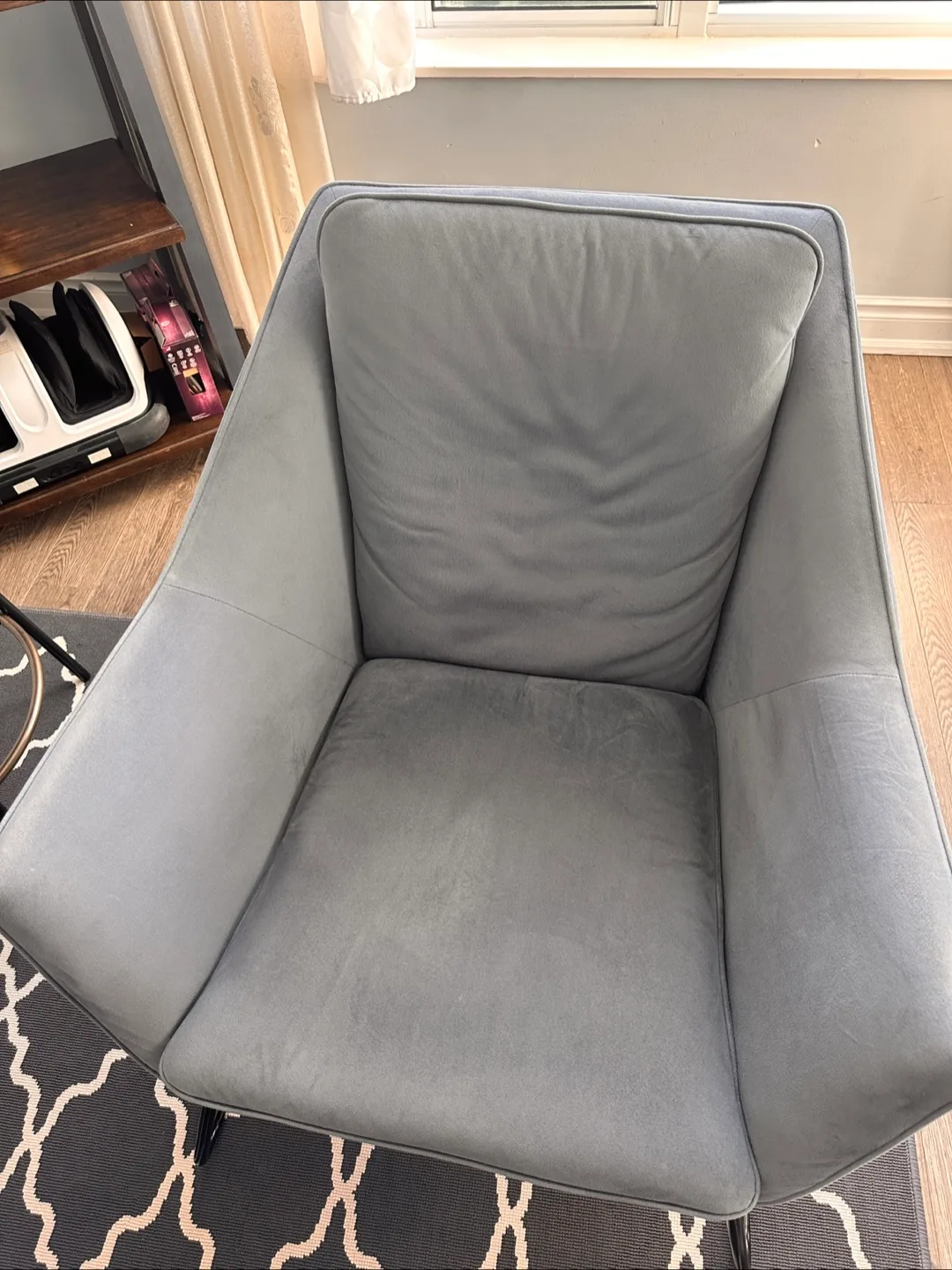 Rainer Velvet Armchair - Light Blue from structube thumbnail