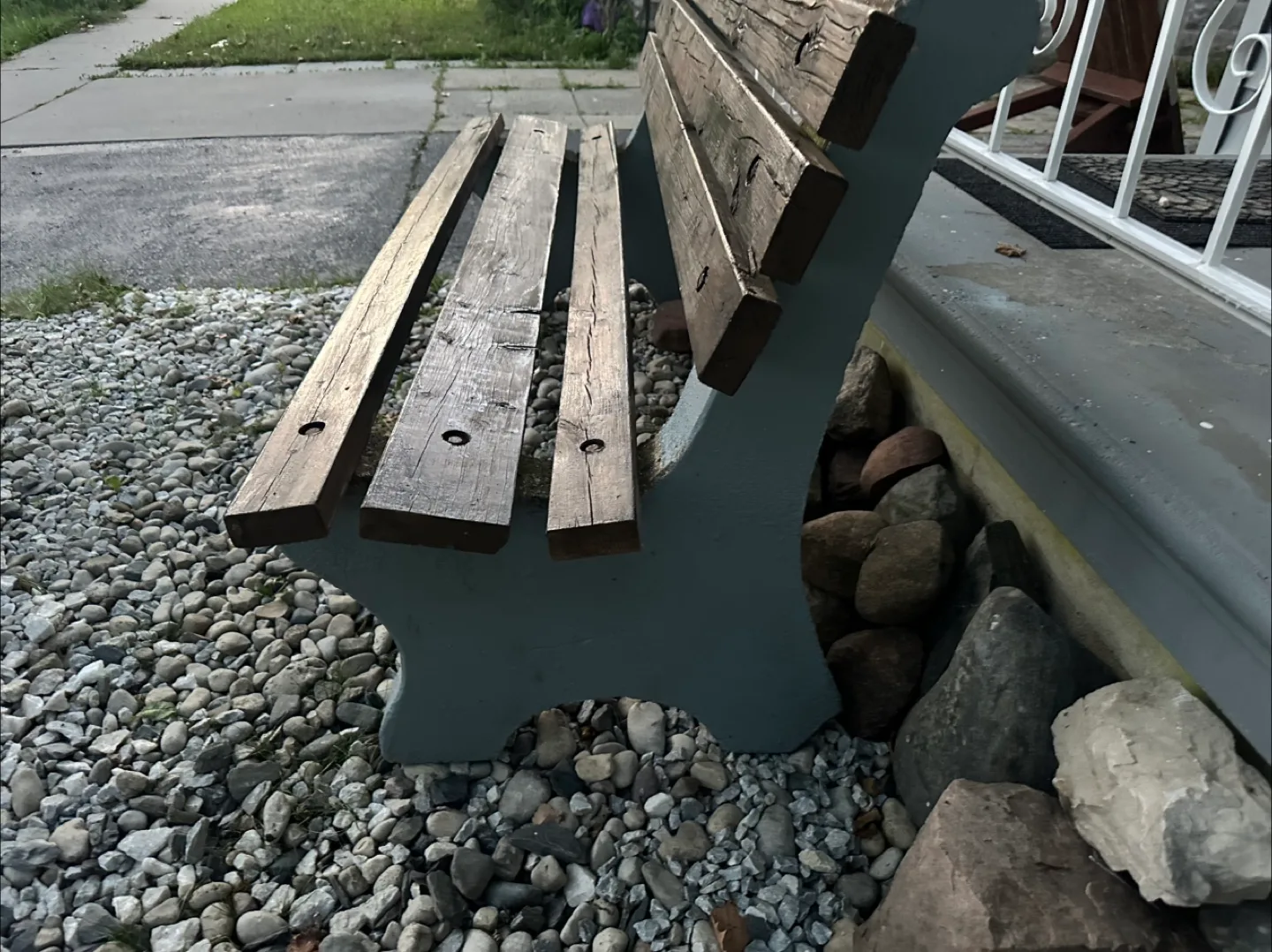 Outdoor Wooden Bench- deliver available image indicator(6)