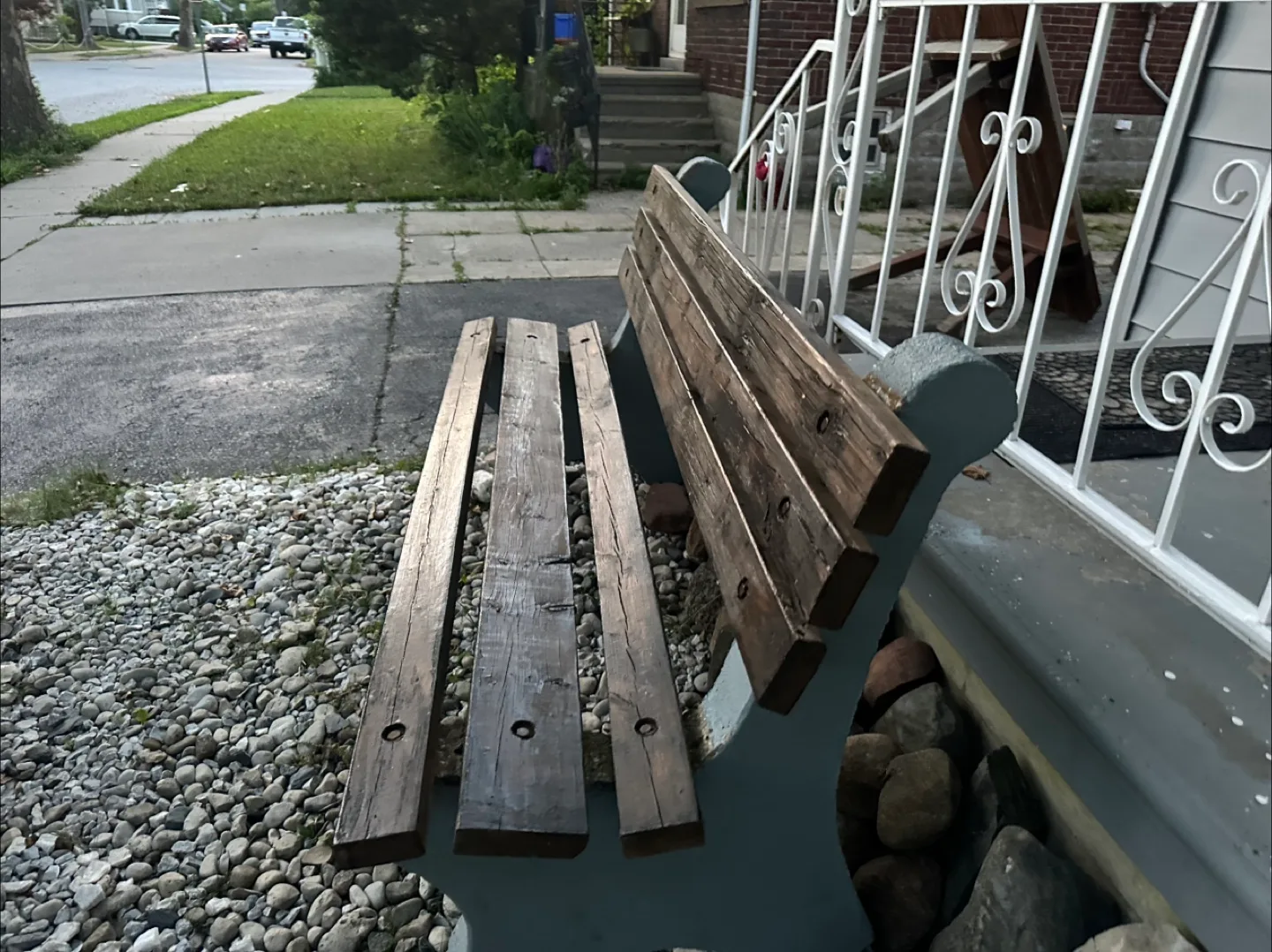 Outdoor Wooden Bench- deliver available image indicator(5)