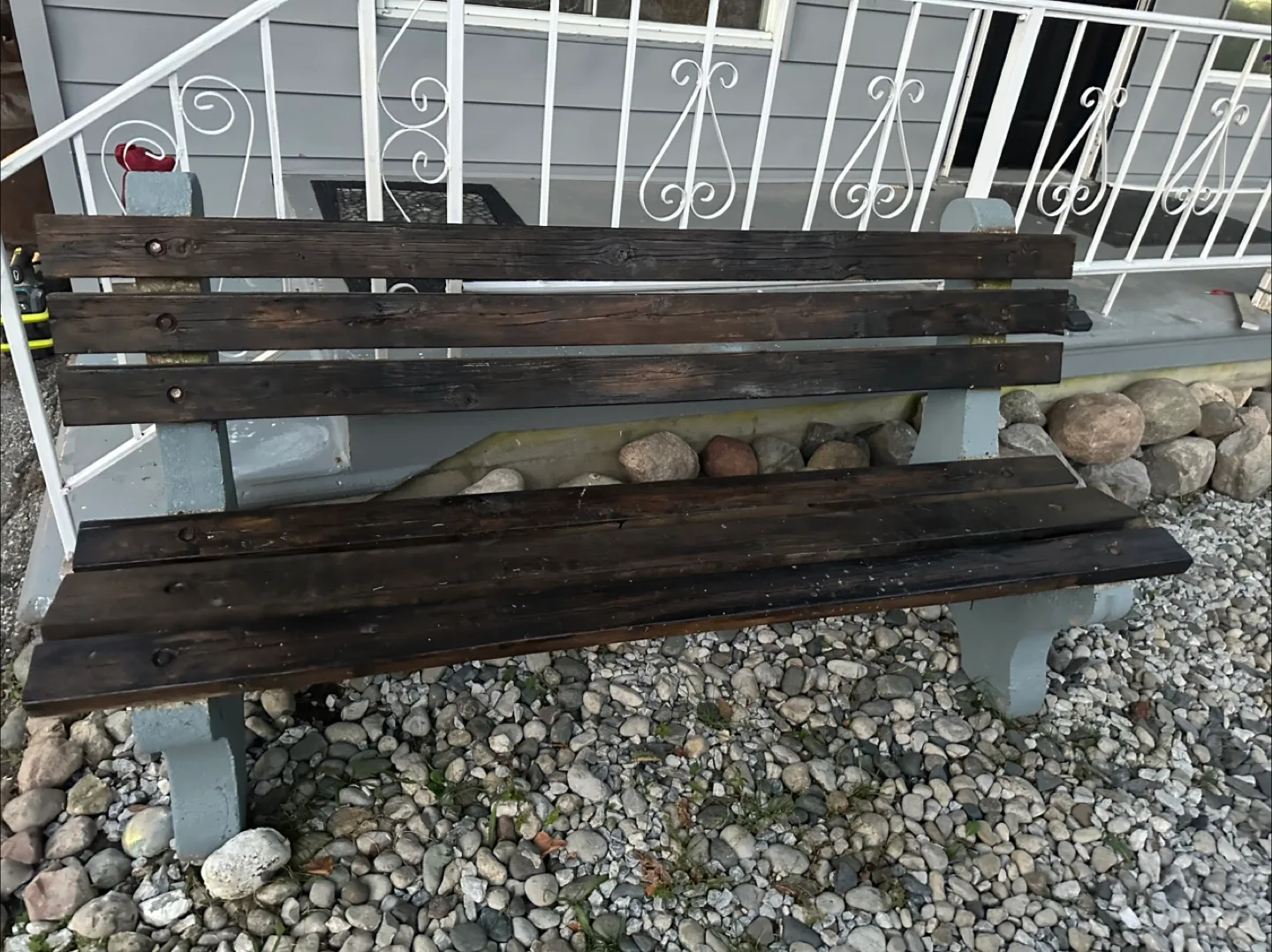 Outdoor Wooden Bench- deliver available image indicator(3)