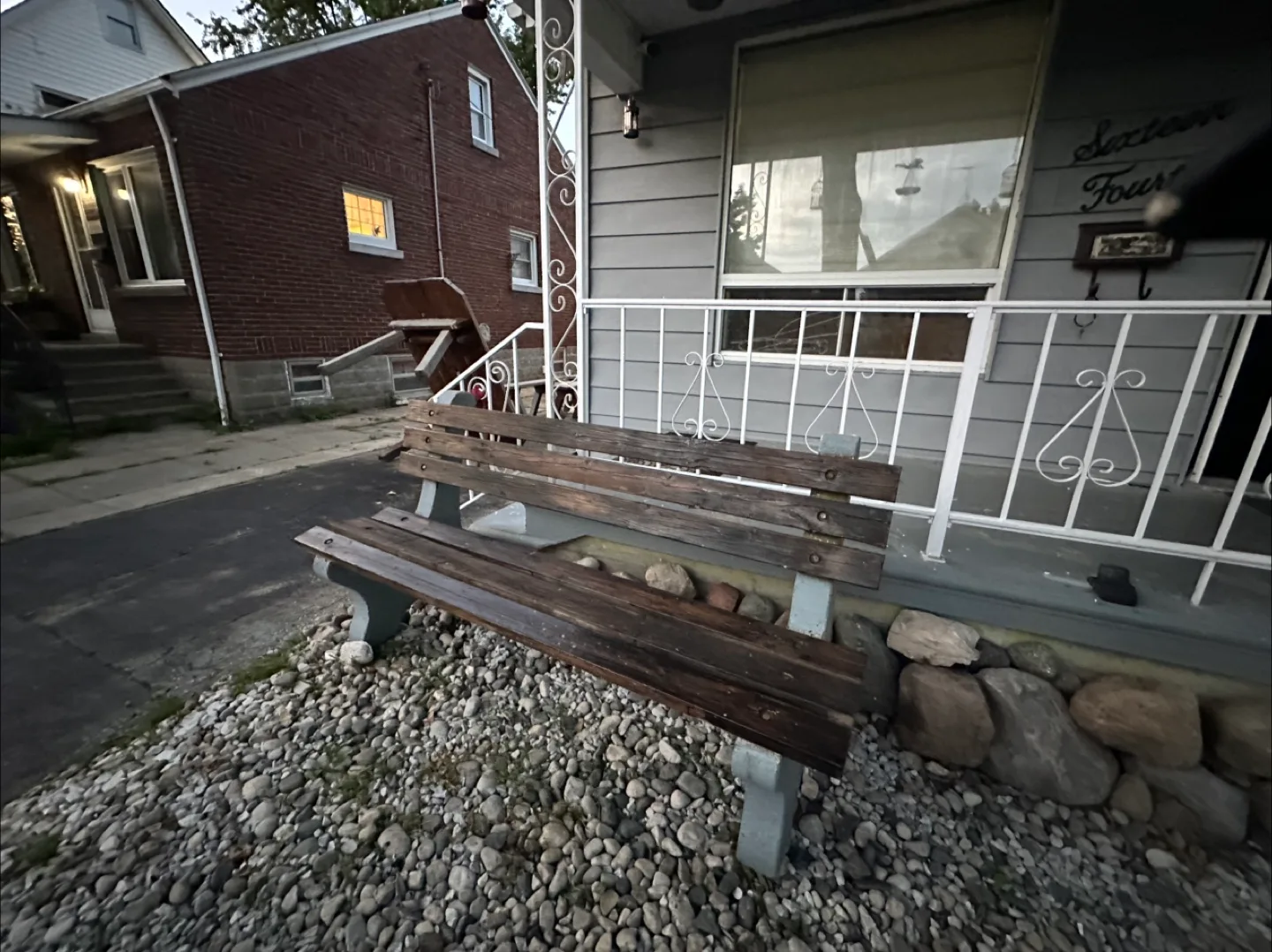 Outdoor Wooden Bench- deliver available image indicator(7)