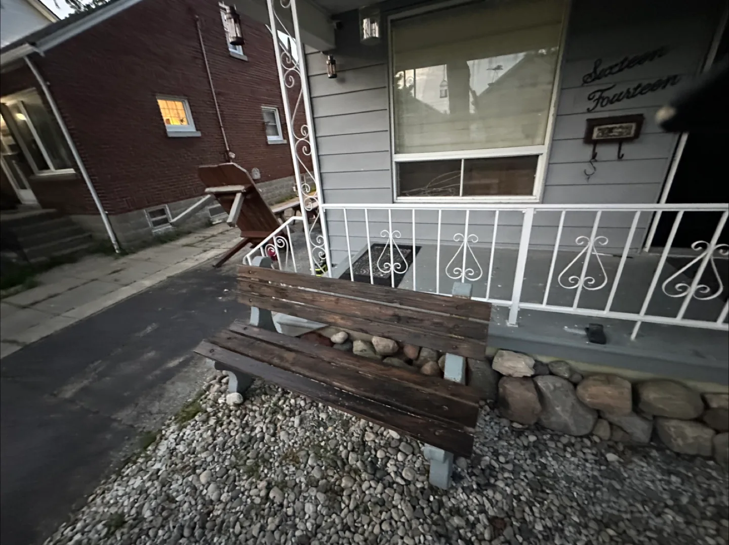 Outdoor Wooden Bench- deliver available image indicator(9)