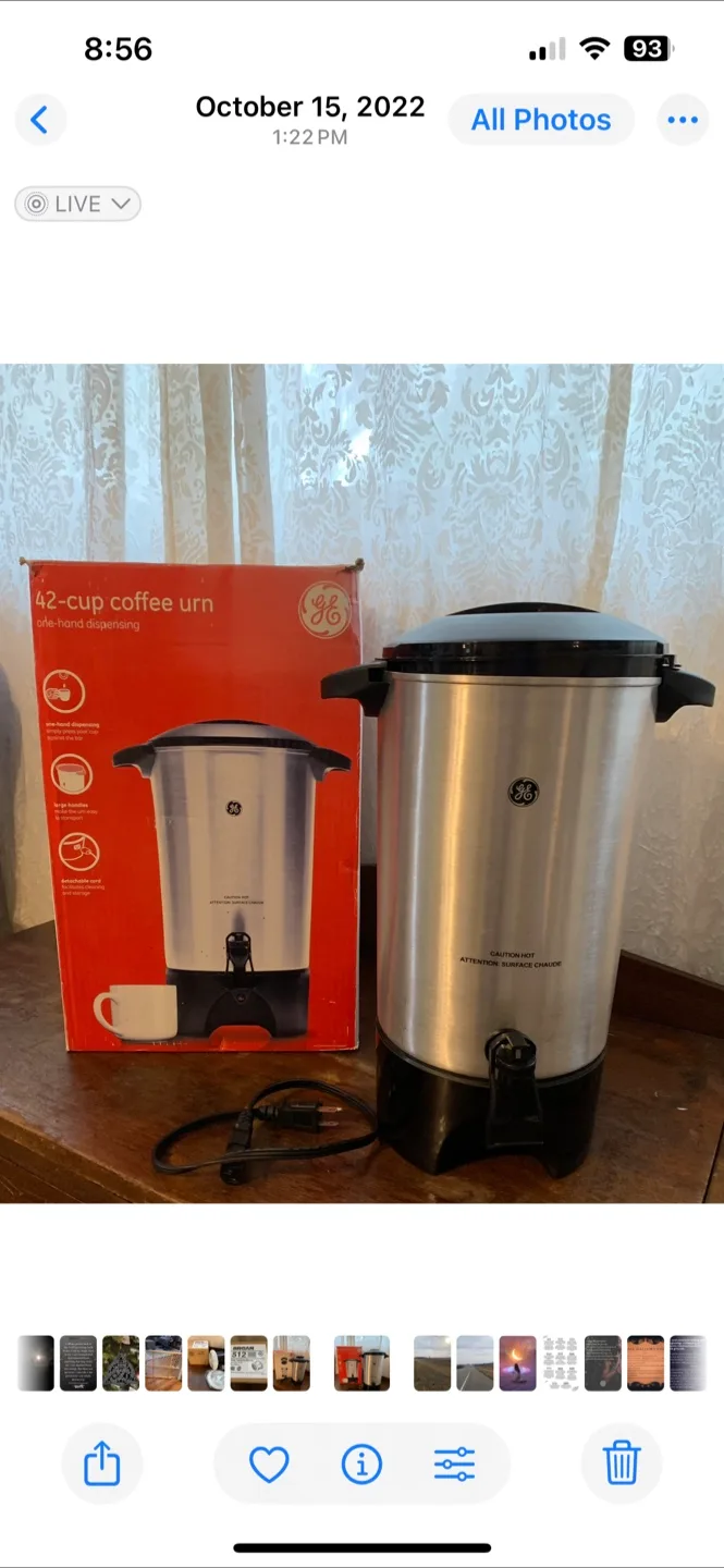 GE 42-Cup One-Hand Dispensing Coffee Urn thumbnail
