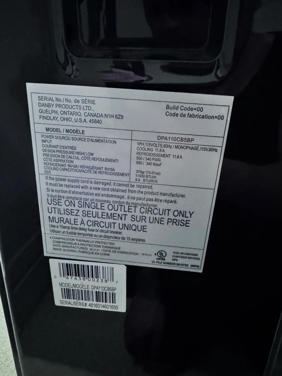 Danby Premiere Portable Air Conditioner image indicator(3)