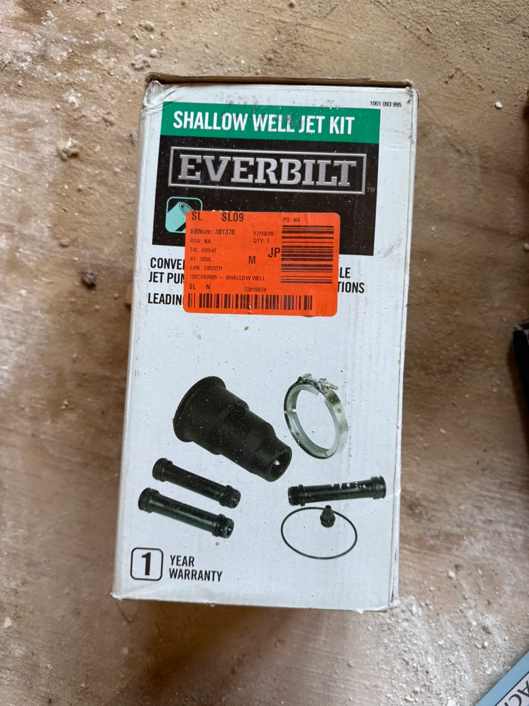 Everbilt Shallow Well Jet Kit - New in Box! thumbnail