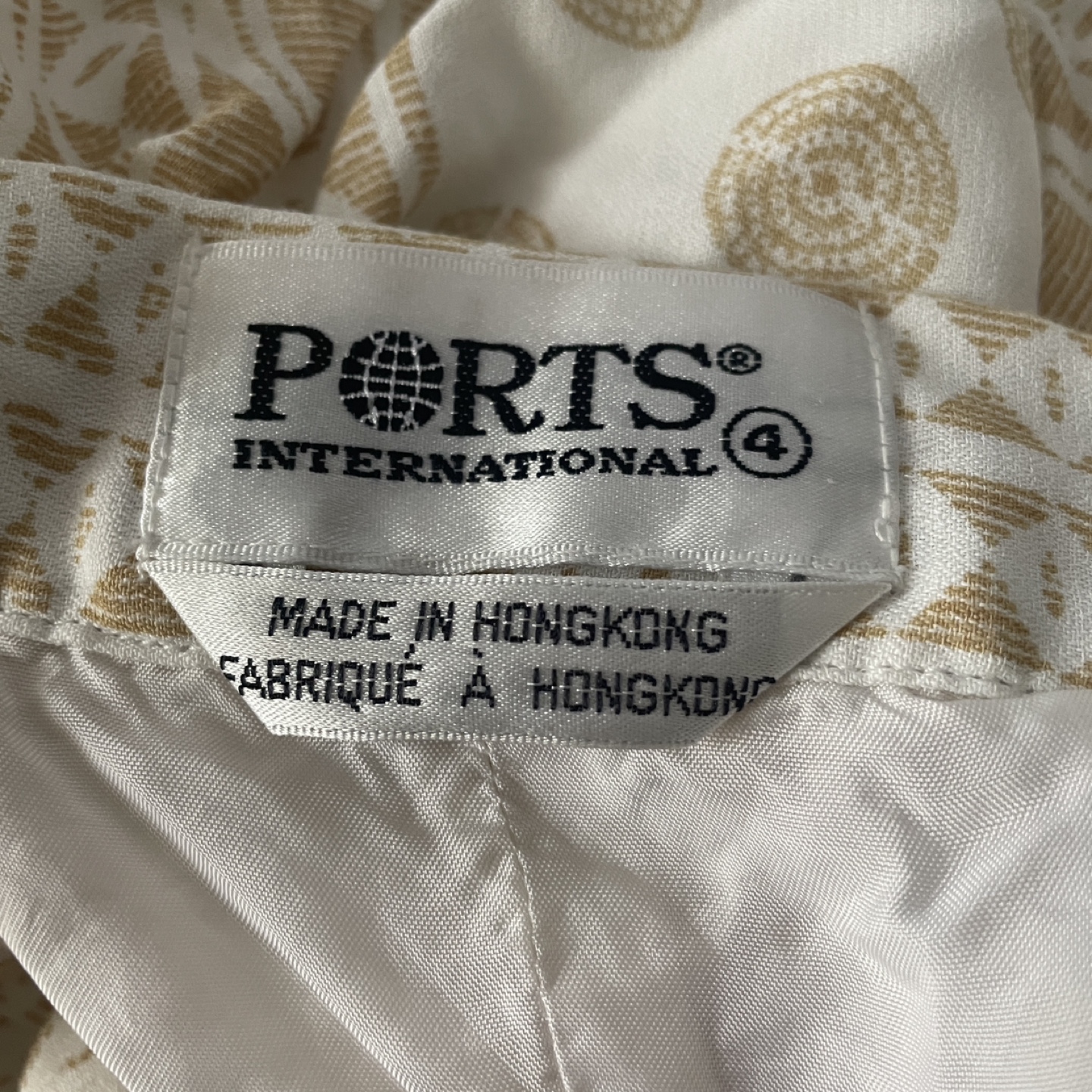 Ports International Vintage Print Rayon Skirt Size 4 - photo 5