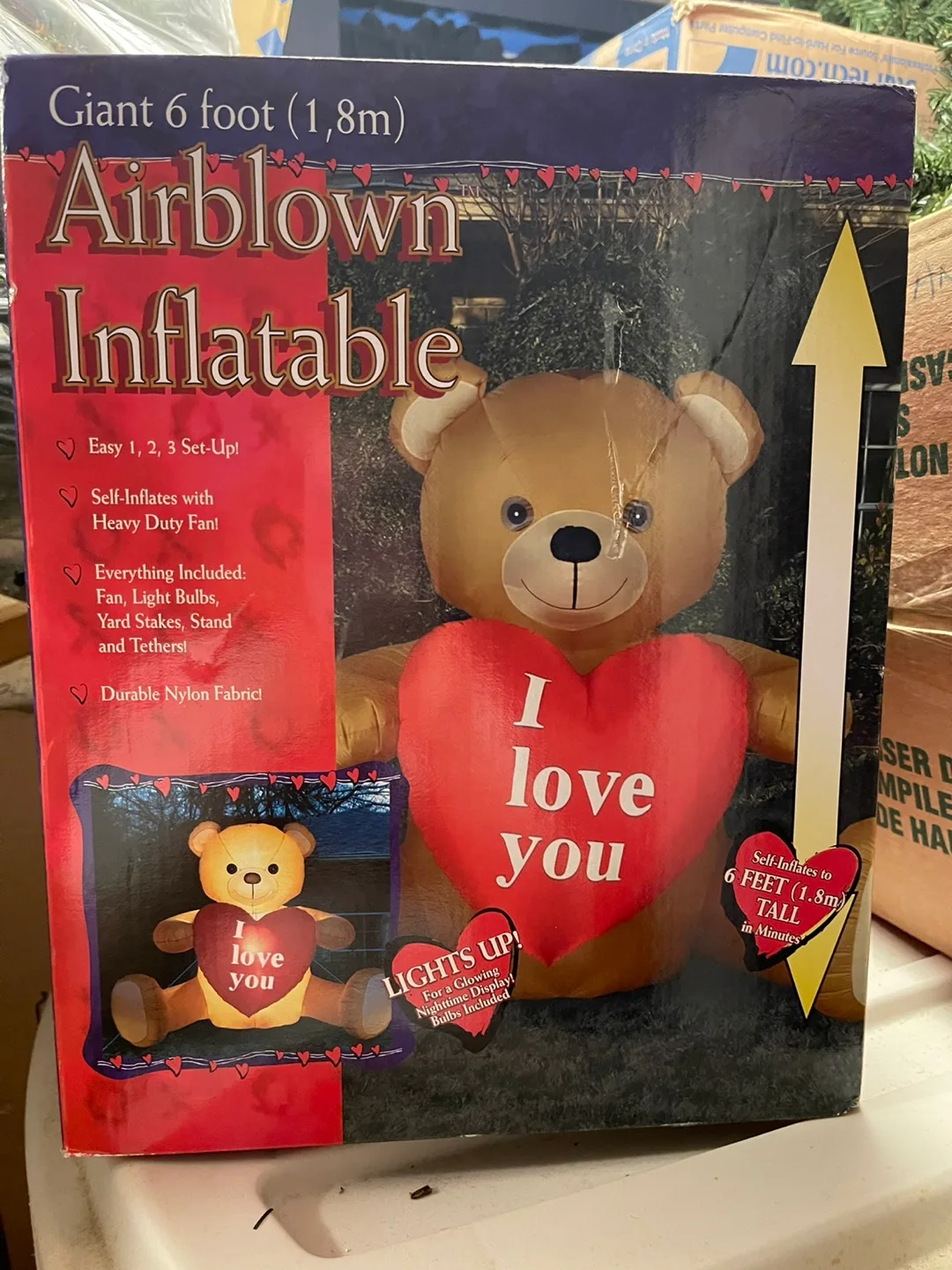 New Giant 6 Foot Airblown Inflatable Teddy Bear thumbnail