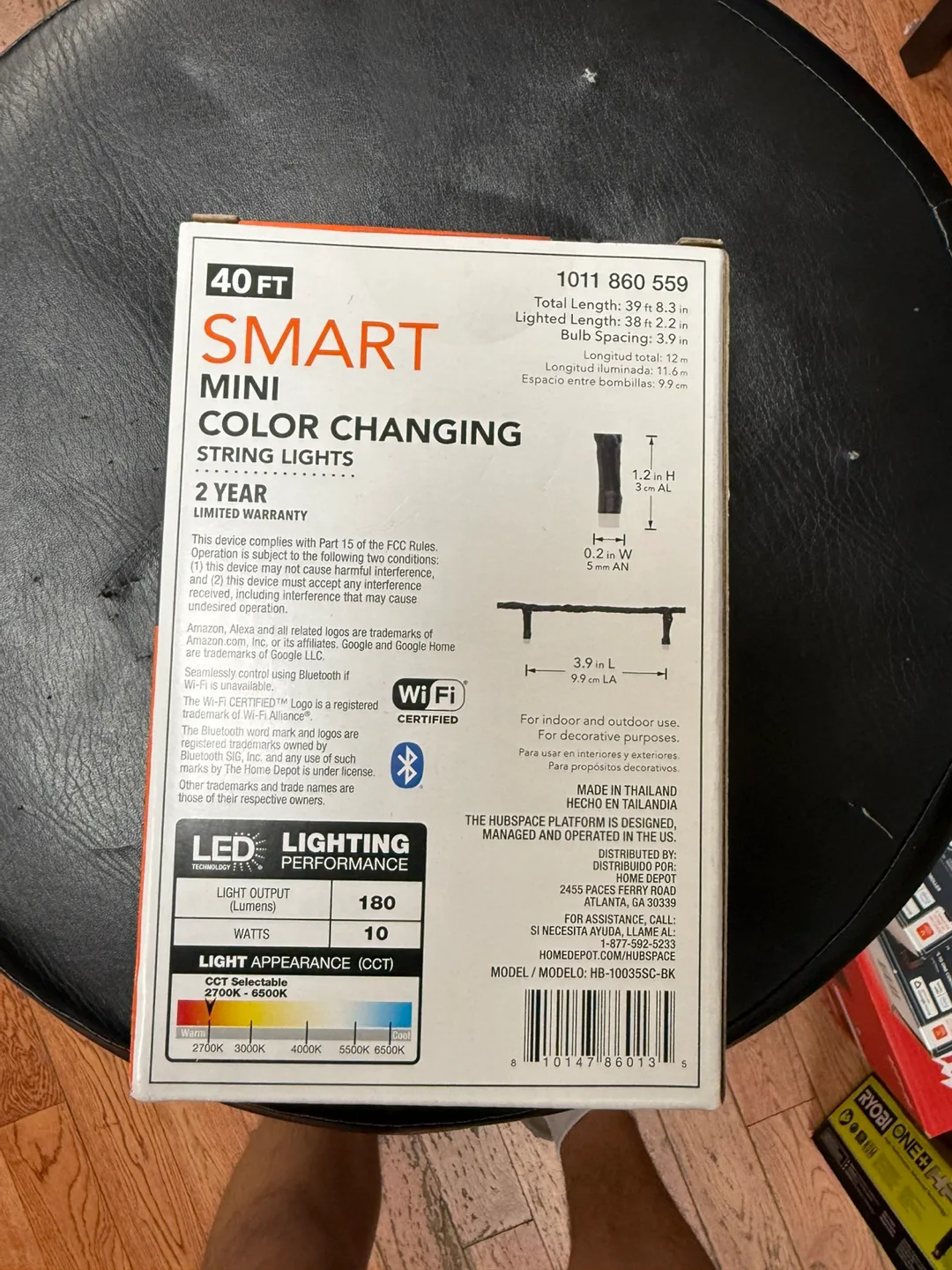Hampton Bay 40FT Smart Mini Color Changing String Lights thumbnail