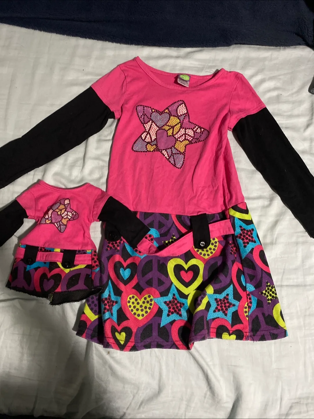 Doll and me pink star dress thumbnail