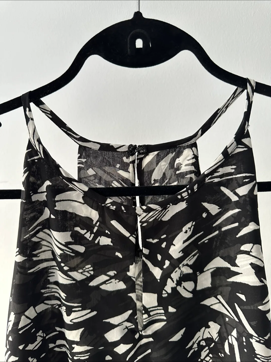Black & White Patterned Halter Top thumbnail