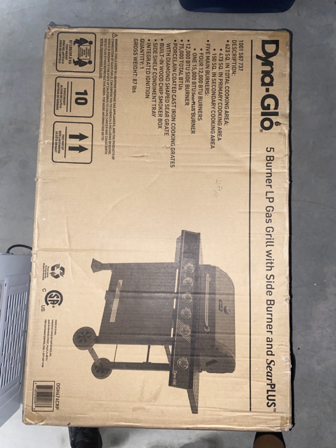 Dyna-Glo 5-Burner LP Gas Grill w/ SearPlus Burner - photo 3