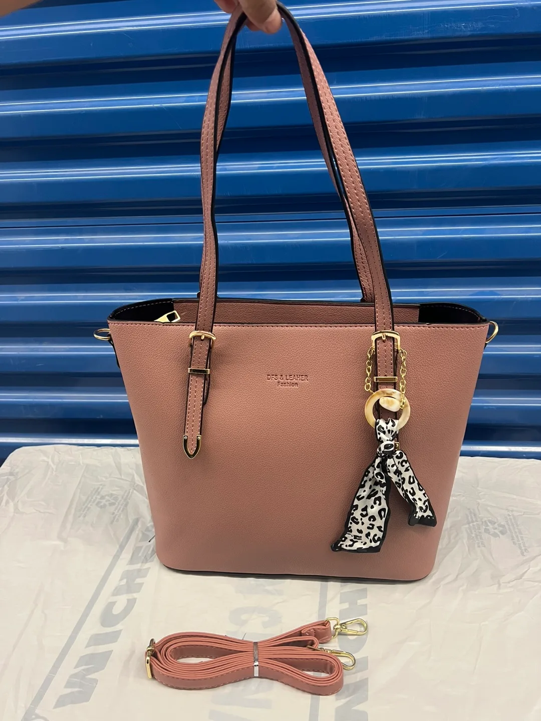 DFS & LEAVER Fashion Pink Tote Bag thumbnail