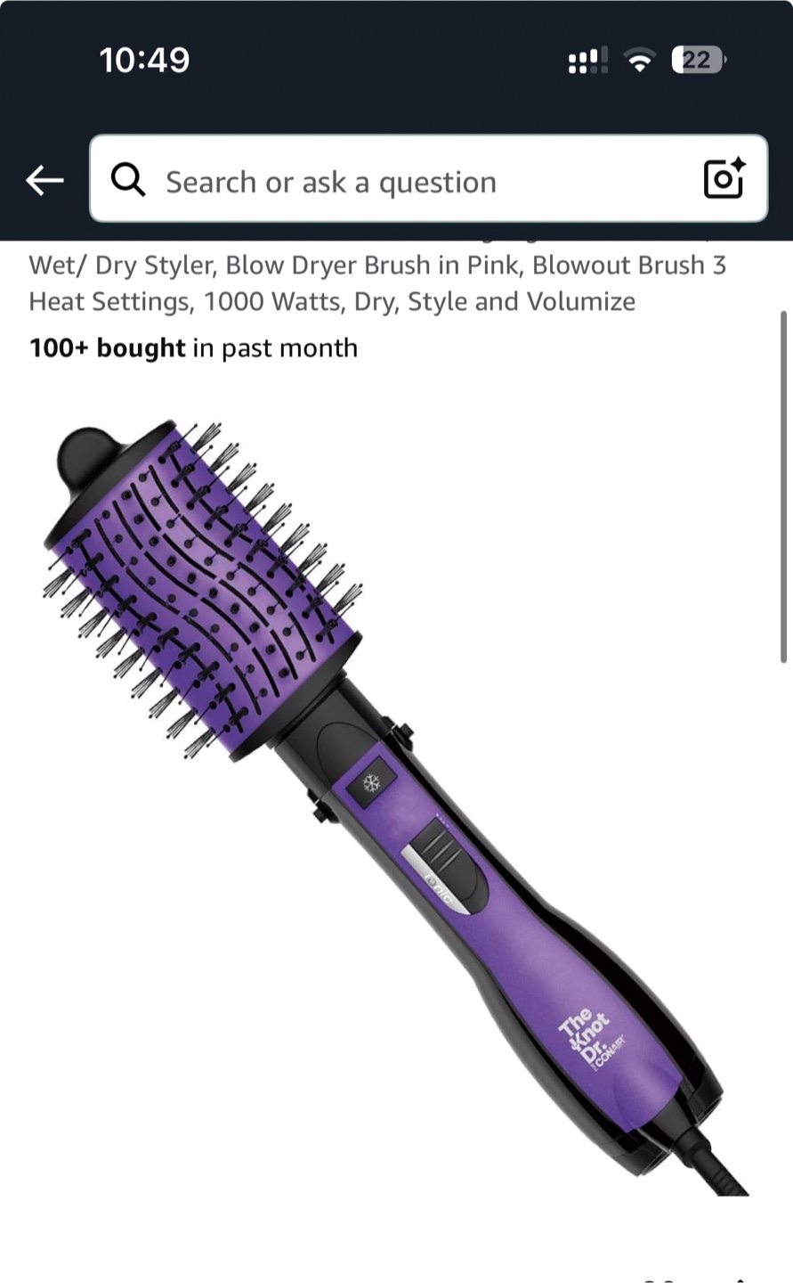 The Knot Dr. Conair Detangling Hot Air Brush