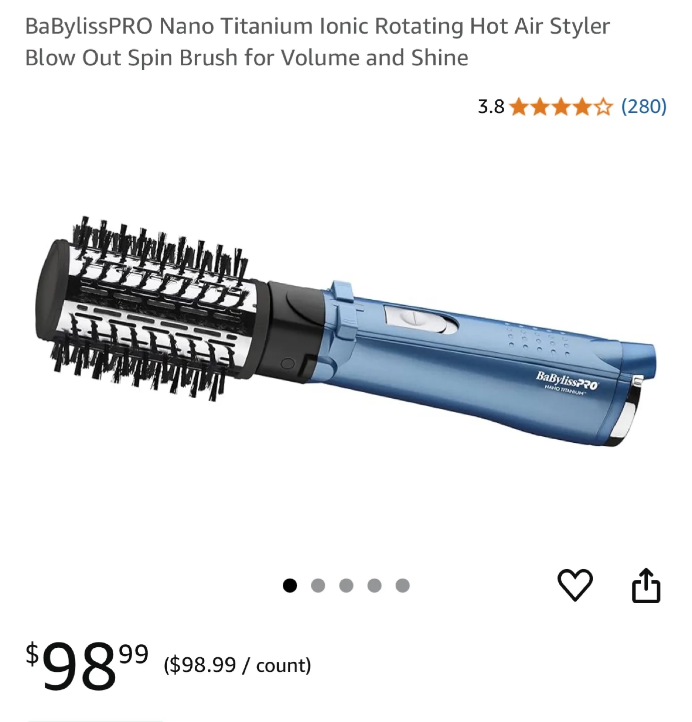 BaBylissPRO Nano Titanium Hot Air Styler thumbnail