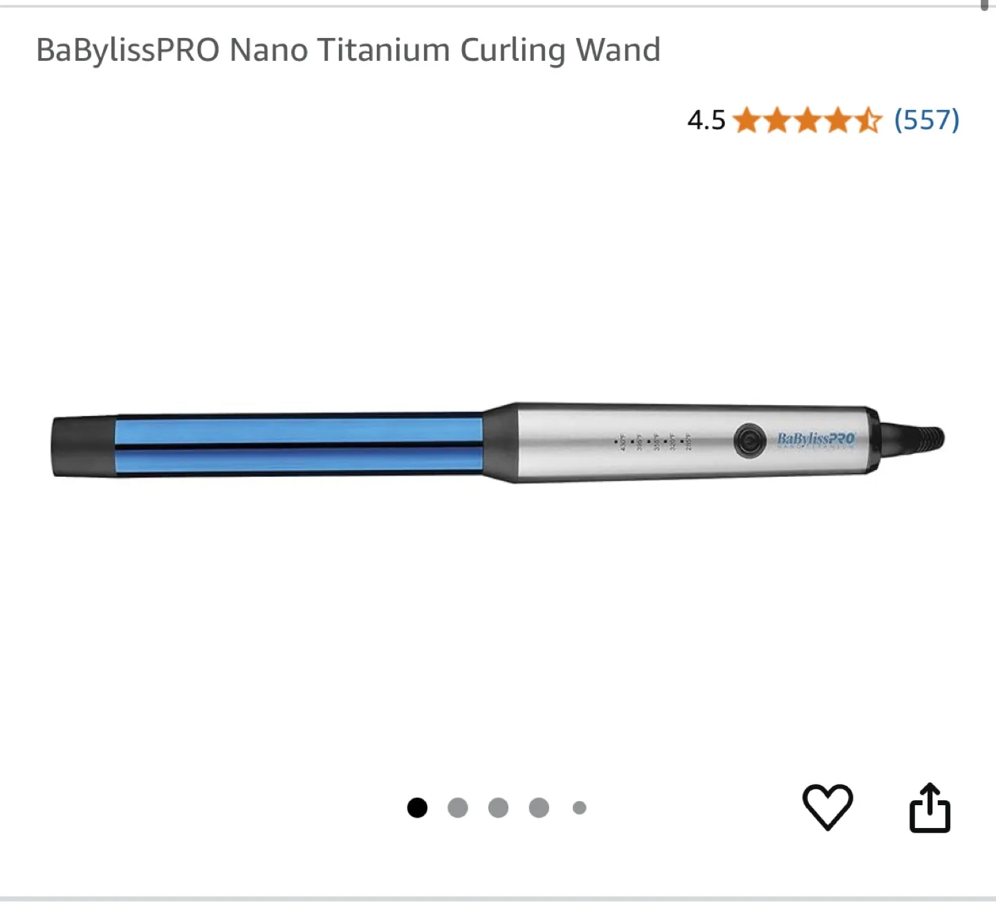 BaBylissPRO Nano Titanium 1" Curling Wand - New in Box! thumbnail