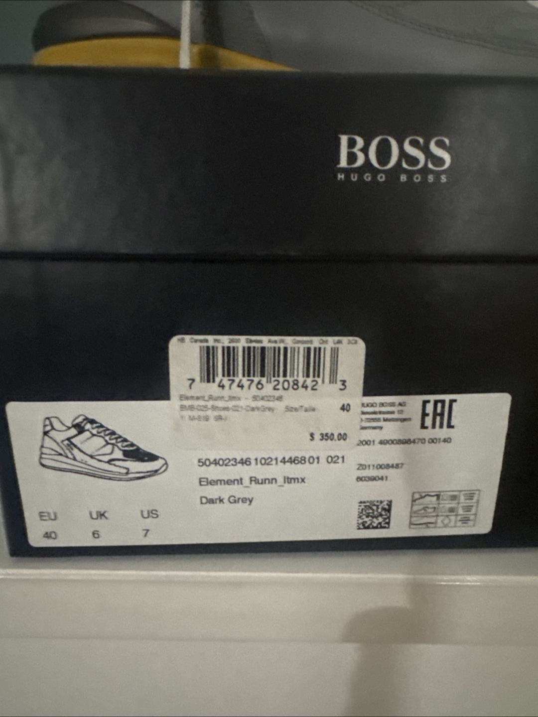 Hugo Boss Element Runn Itmx Sneakers - Size 7 US - photo 4