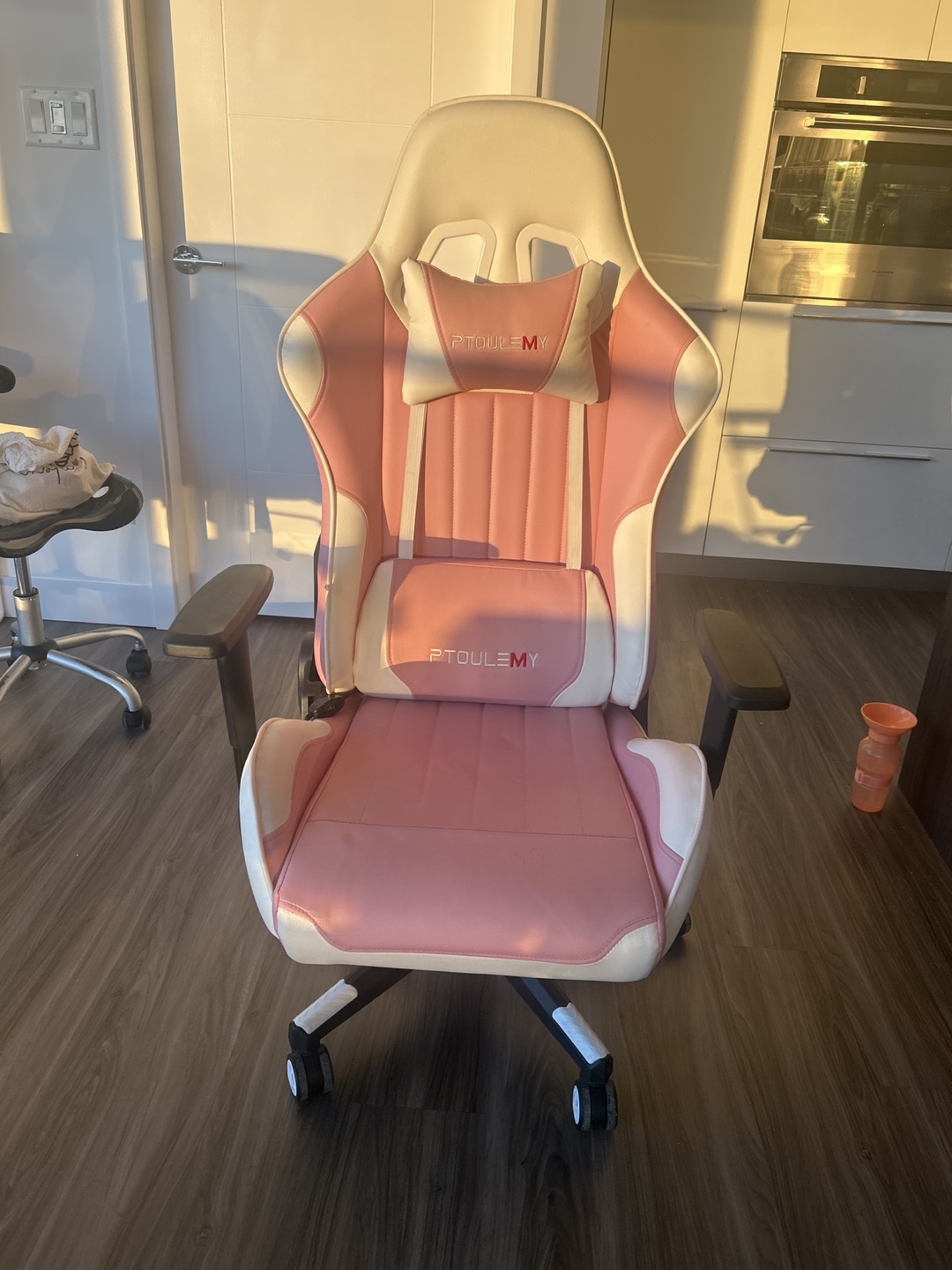 Ptoulemy Pink & White Gaming Chair