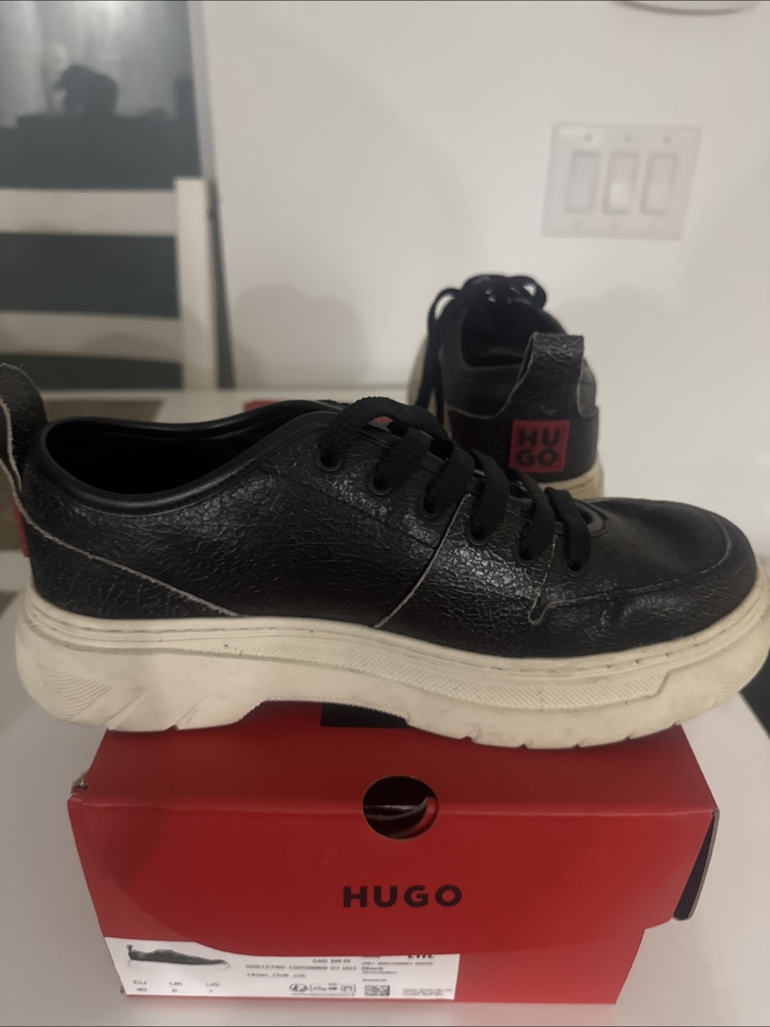 HUGO Urian_Oxtr_crk Black Sneakers - Size 7 - photo 2