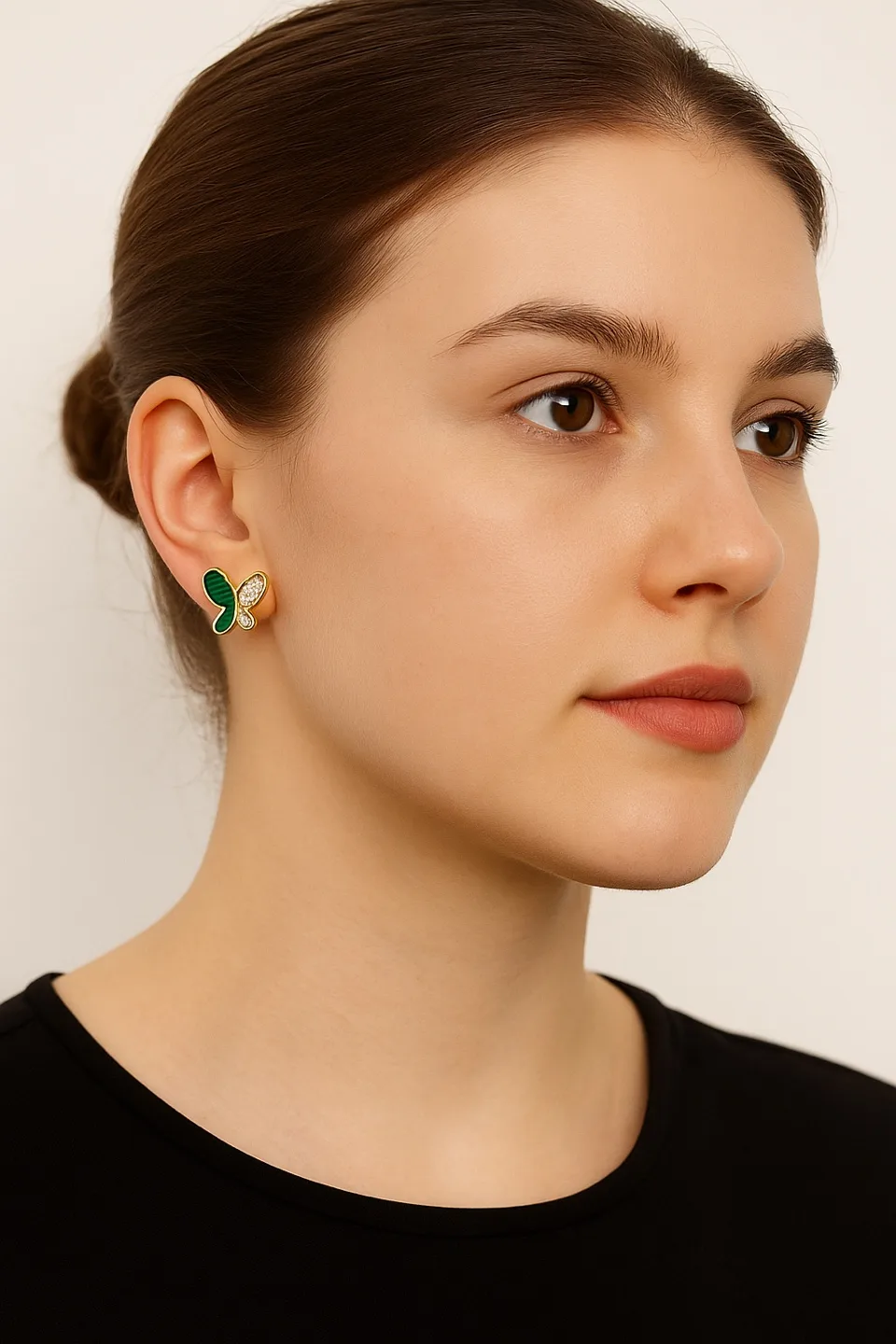 Silver Butterfly Earrings image indicator(2)