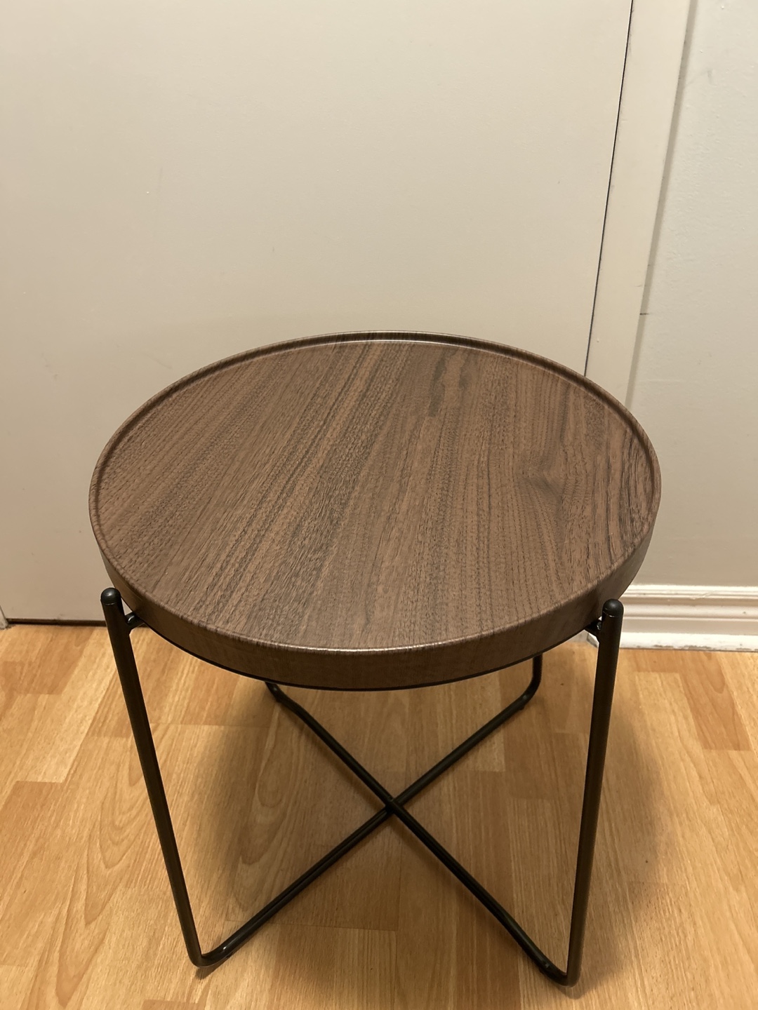 Round Side Table - Wood Grain Top