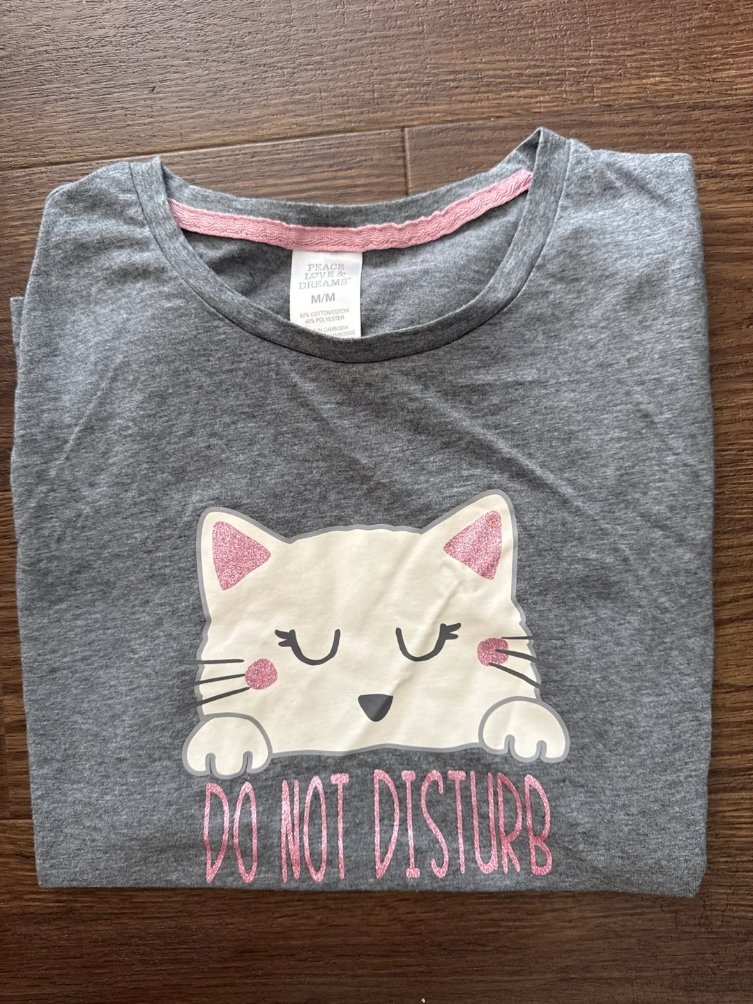 Peace Love Dreams Grey Cat Tee - Size M image indicator(2)