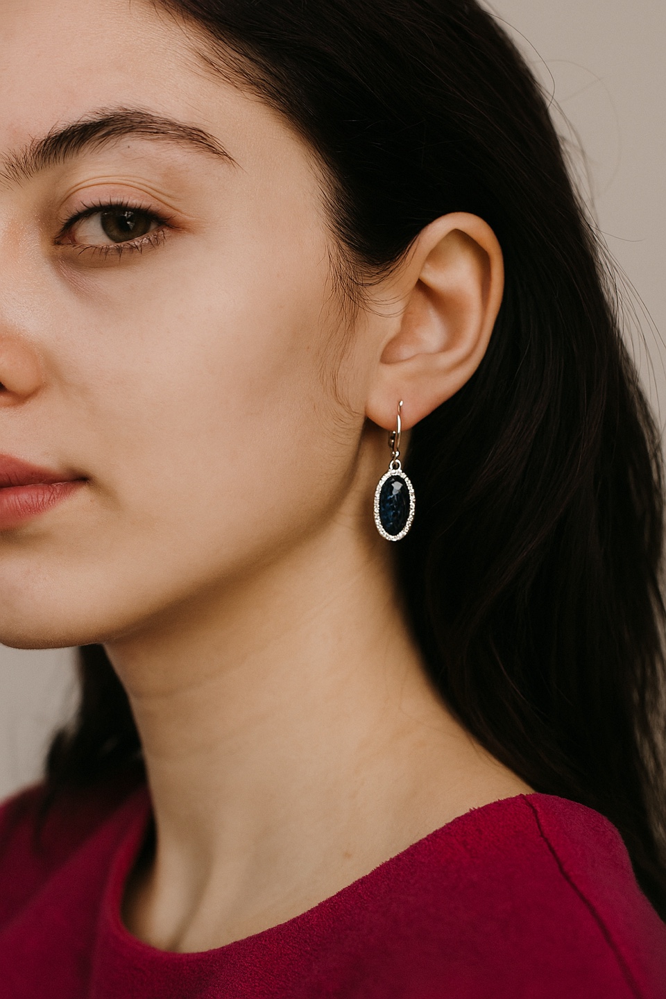 Blue dangle earrings