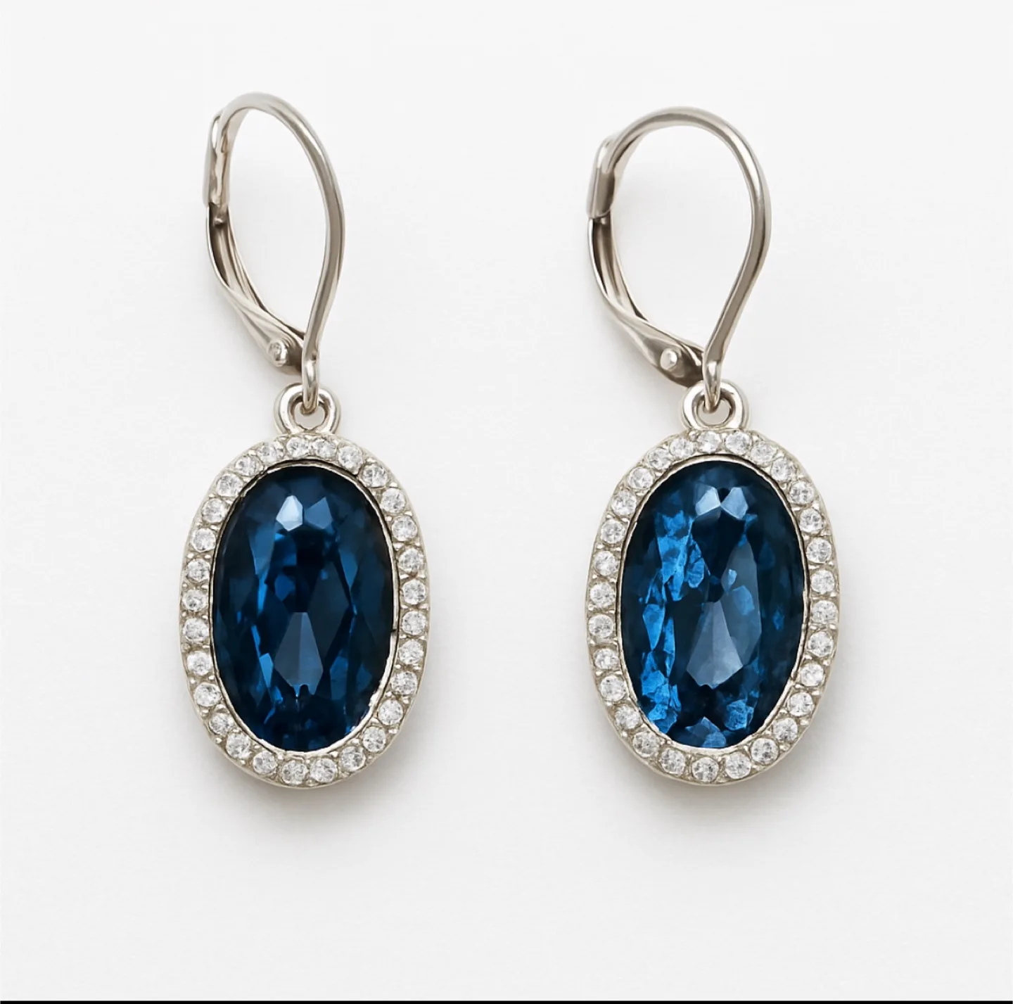 Blue dangle earrings image indicator(2)