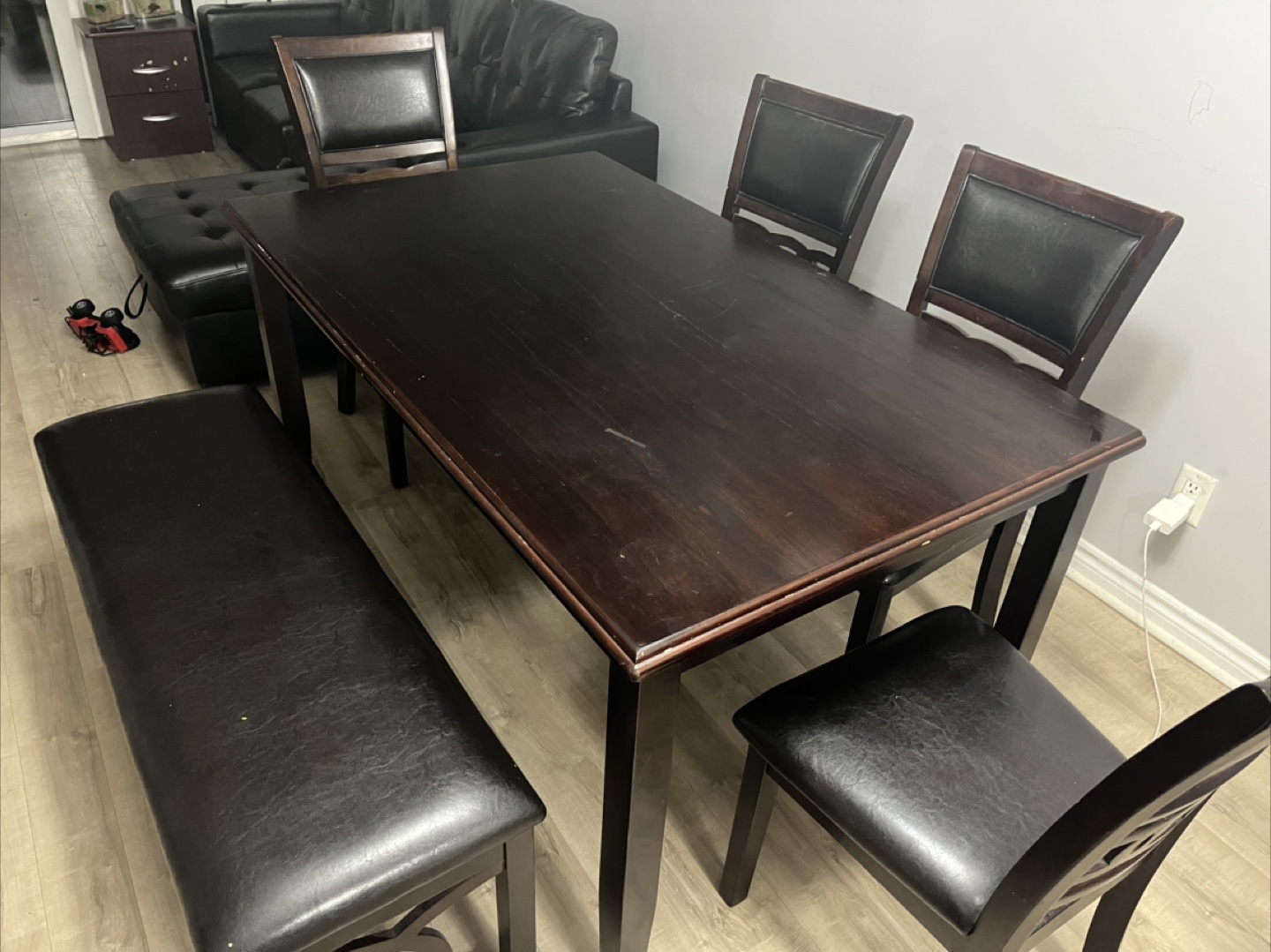 Solid 6-Seater Dining Set – Real Wood + Padded Seating - photo 5