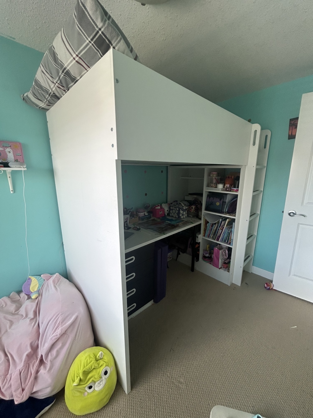 IKEA Småstad Loft Bed with Desk & Storage (mattress included)