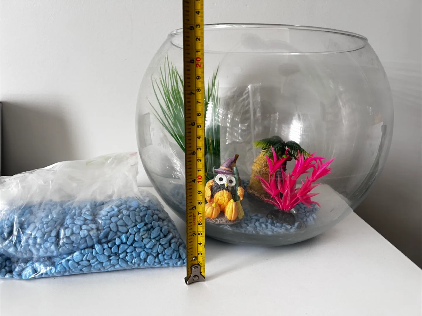 Glass Fish Bowl w/ Decorations thumbnail