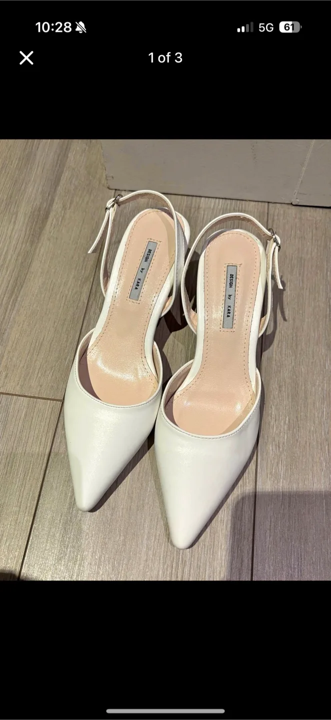 Zara White Heels - thumbnail