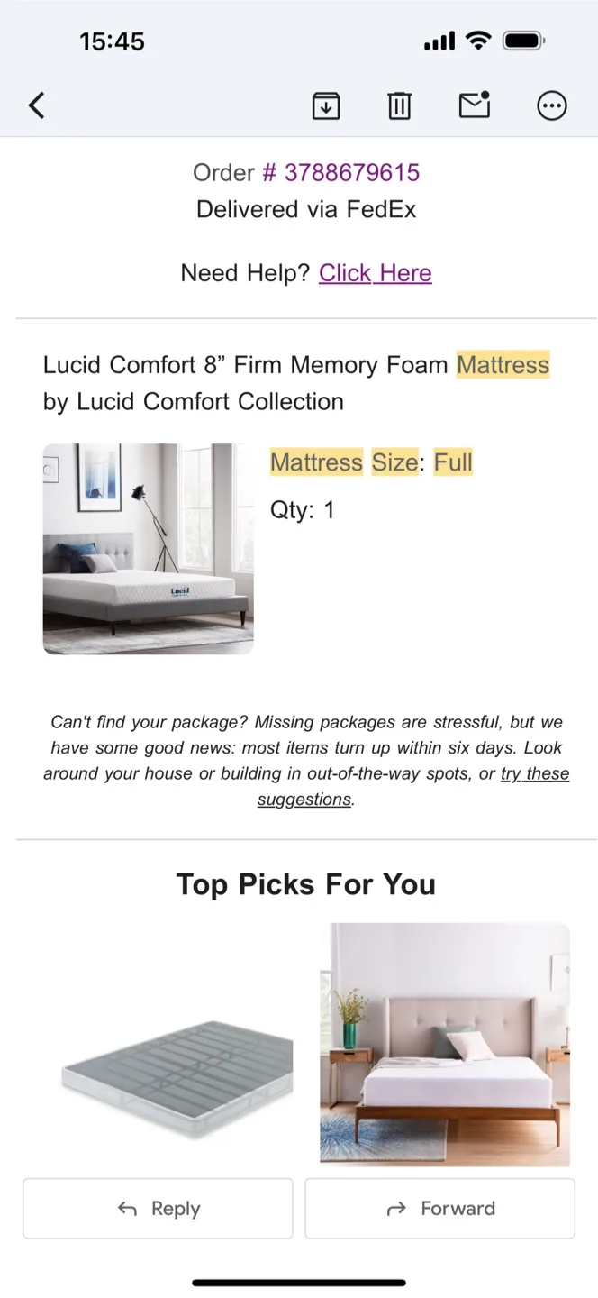 Firm Memory Foam Full Mattress thumbnail