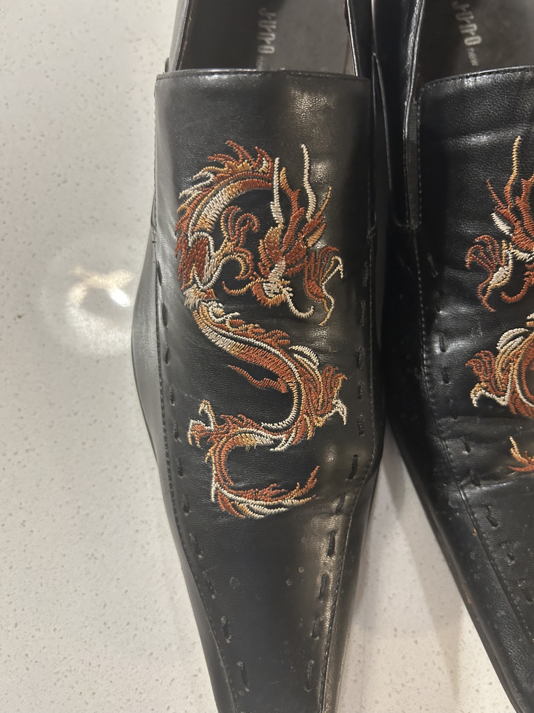 Juppo New York Black Dragon Embroidered Shoes - photo 2
