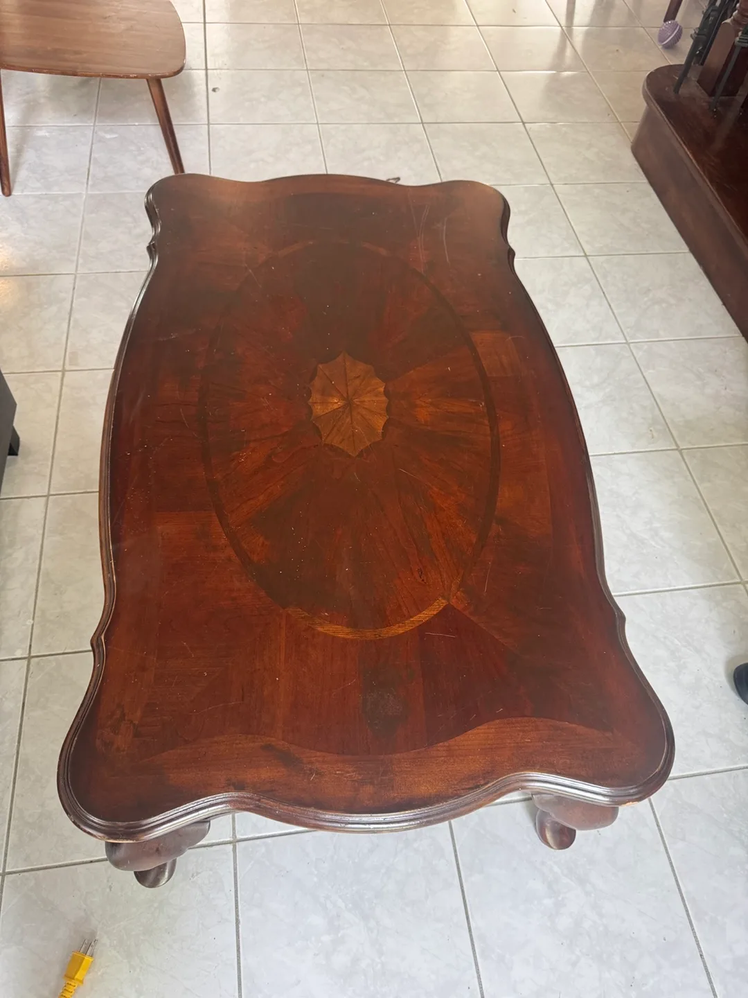 Antique Style Wood Coffee Table thumbnail