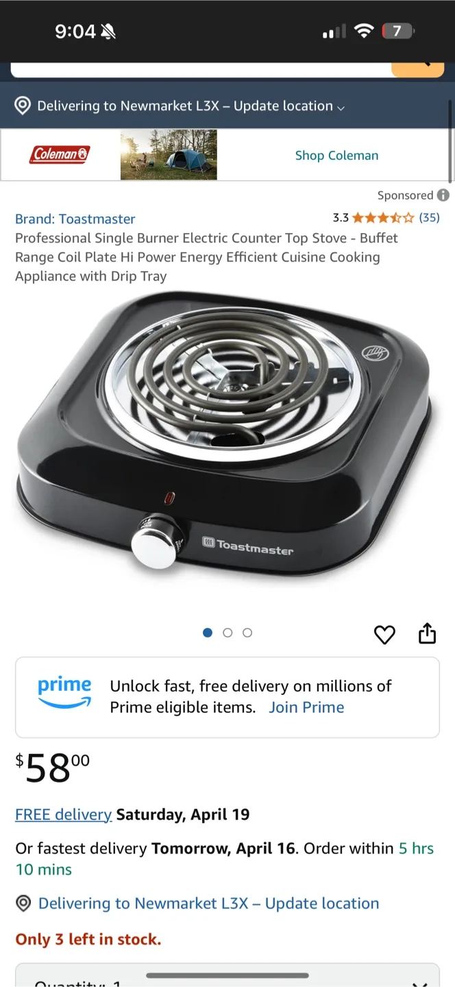 Master Chef Single Burner - Hot Plate image indicator(3)