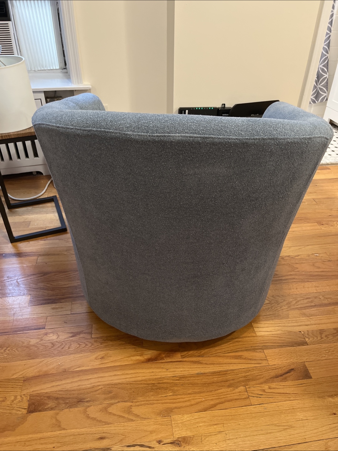 Hansell Upholstered Swivel Barrel Chair - photo 4