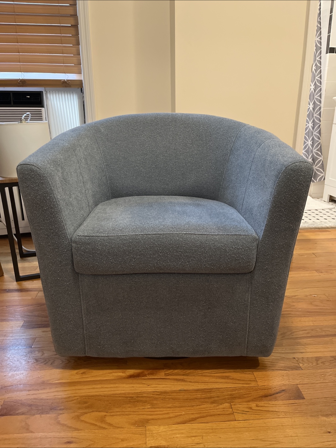 Hansell Upholstered Swivel Barrel Chair - photo 2