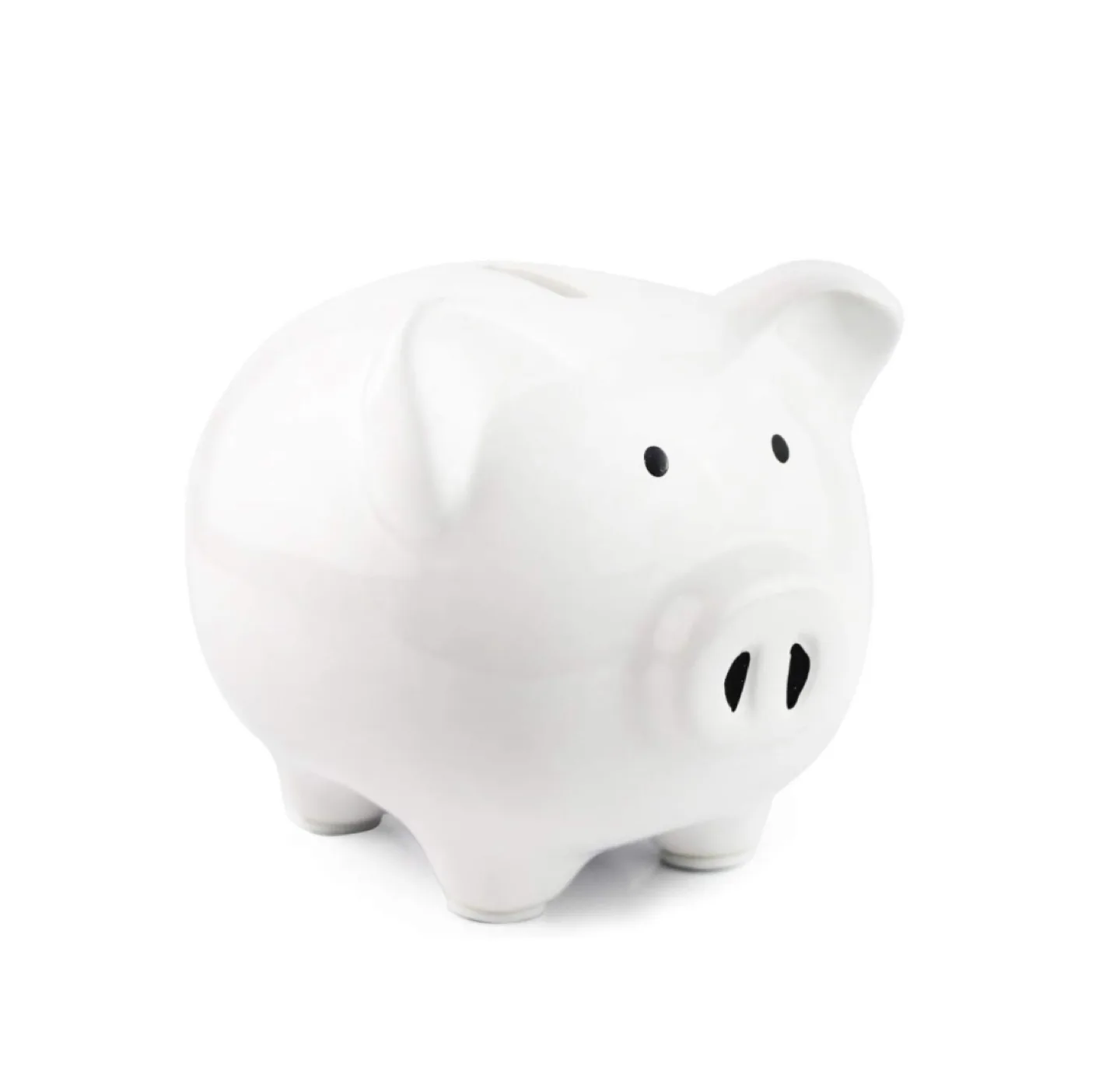White Piggy Bank with Box thumbnail