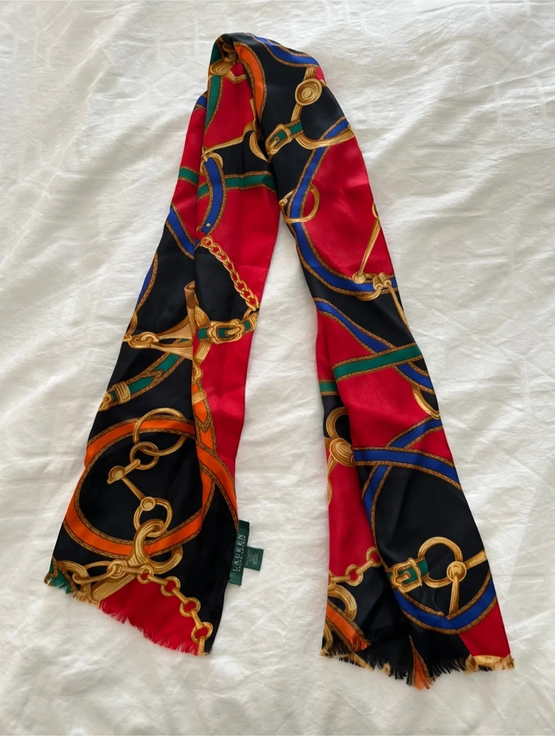 Ralph Lauren 100% Silk Scarf - Equestrian Print image indicator(3)