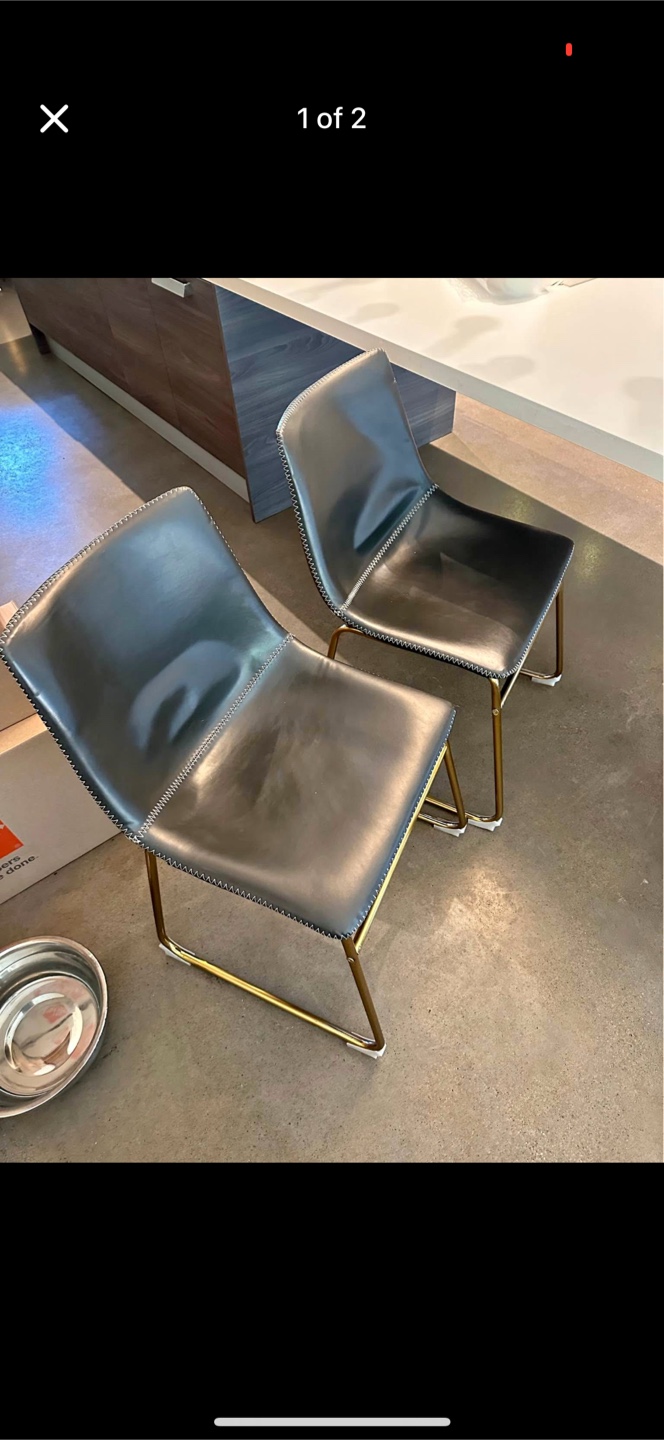 Leather dining chairs