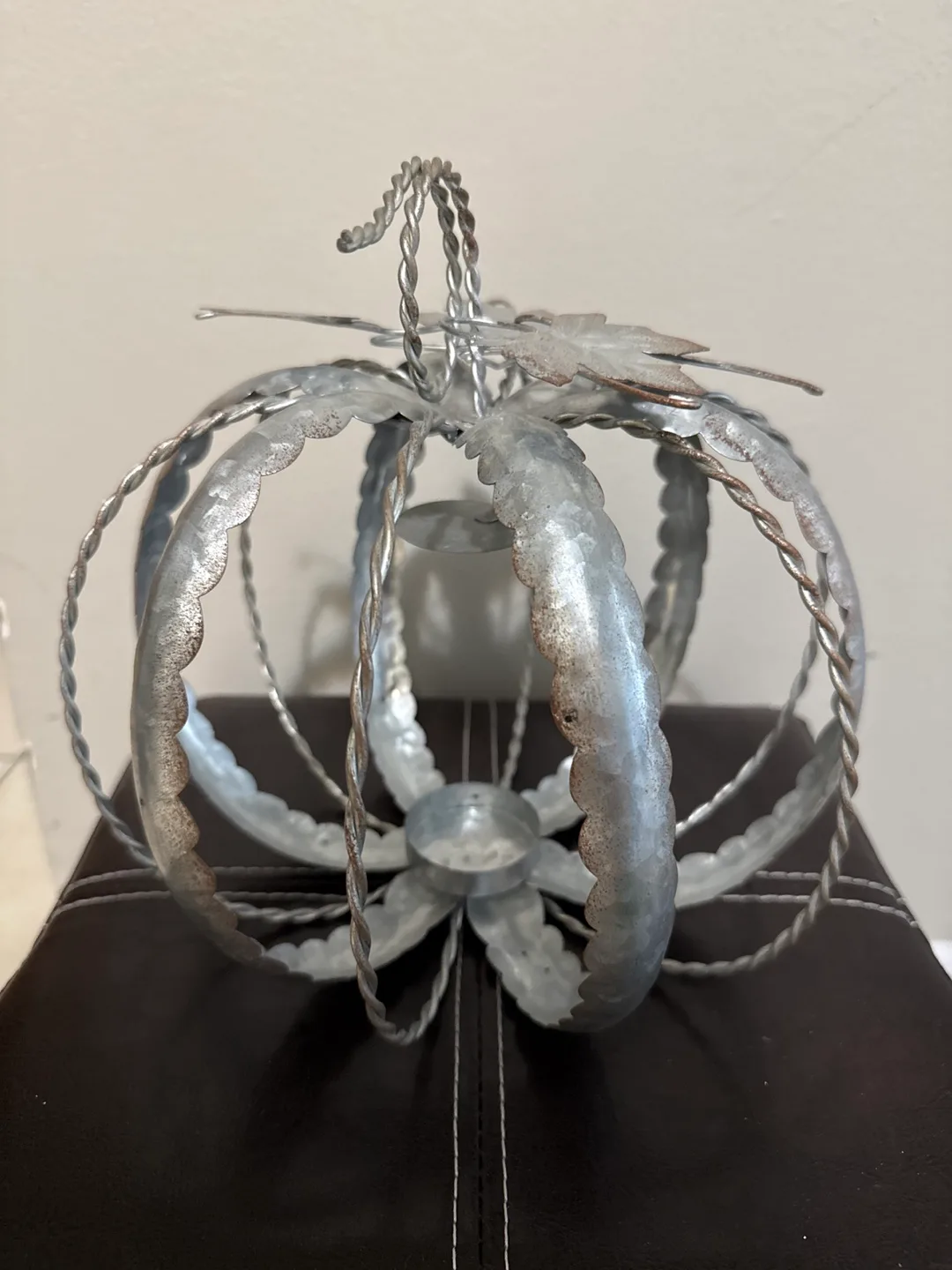 Metal Pumpkin Candle Holder - 38cm x 23cm thumbnail
