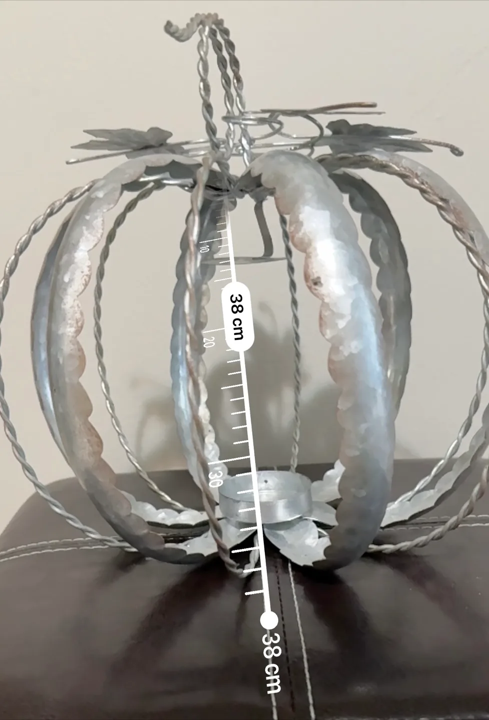 Metal Pumpkin Candle Holder - 38cm x 23cm image indicator(2)