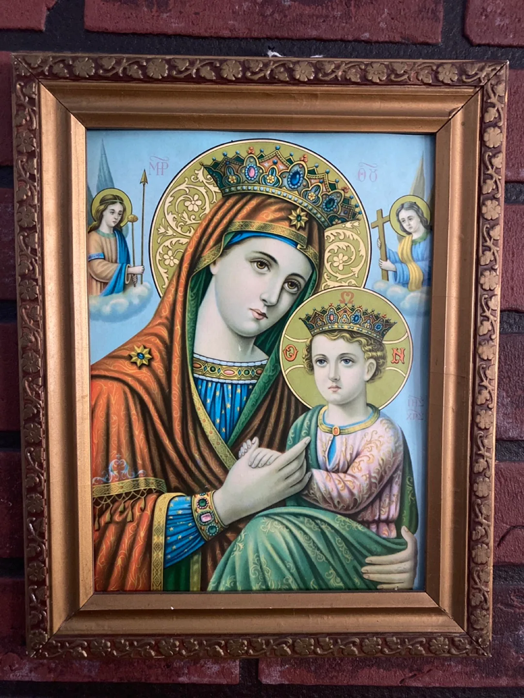 🇨🇦 Framed Print of the Virgin Mary with Child thumbnail