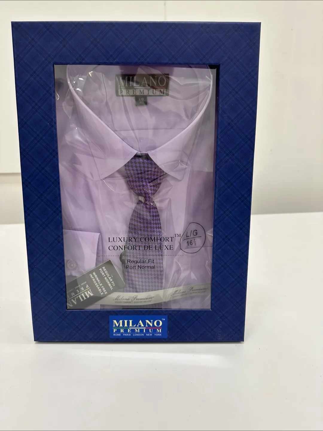 Milano Premium Dress Shirt & Tie Set - Large, New image indicator(2)