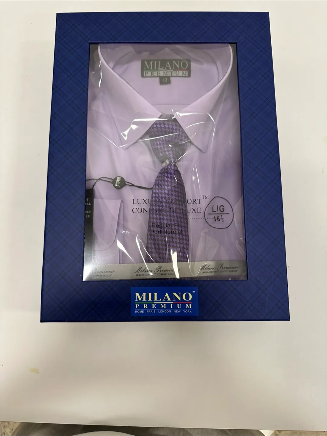 Milano Premium Dress Shirt & Tie Set - Large, New image indicator(4)